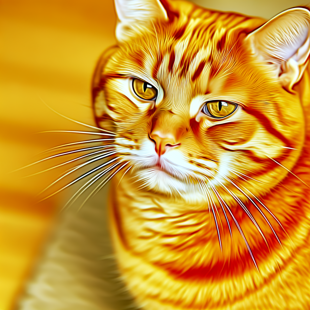 Close-up of orange tabby cat