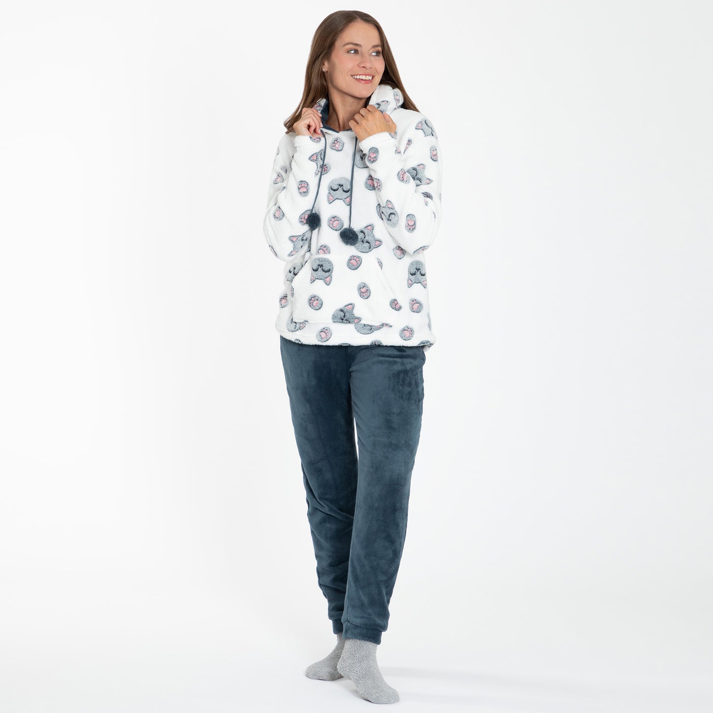 Super Cozy™ Cat & Paw Loungewear Set