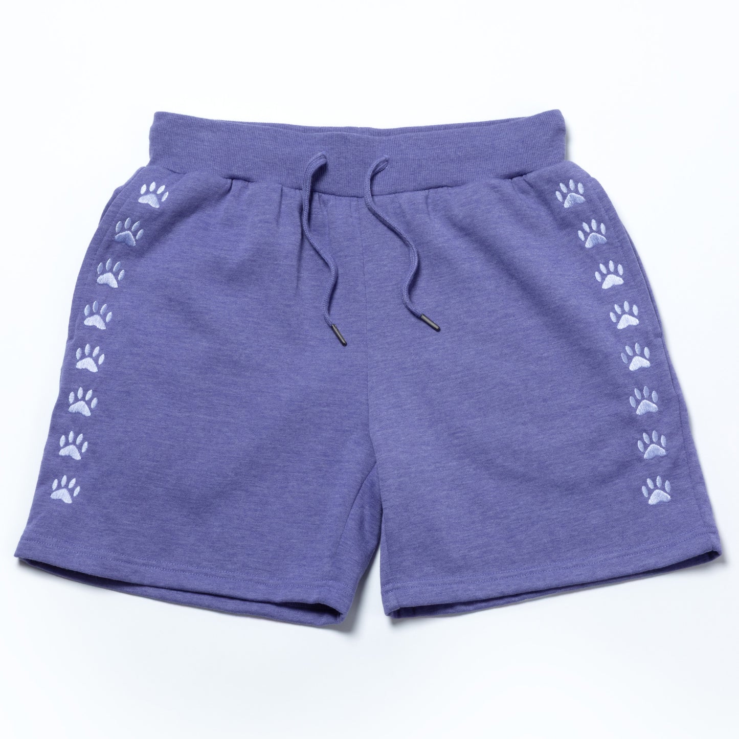 Path of Paws Embroidered Shorts with Pockets