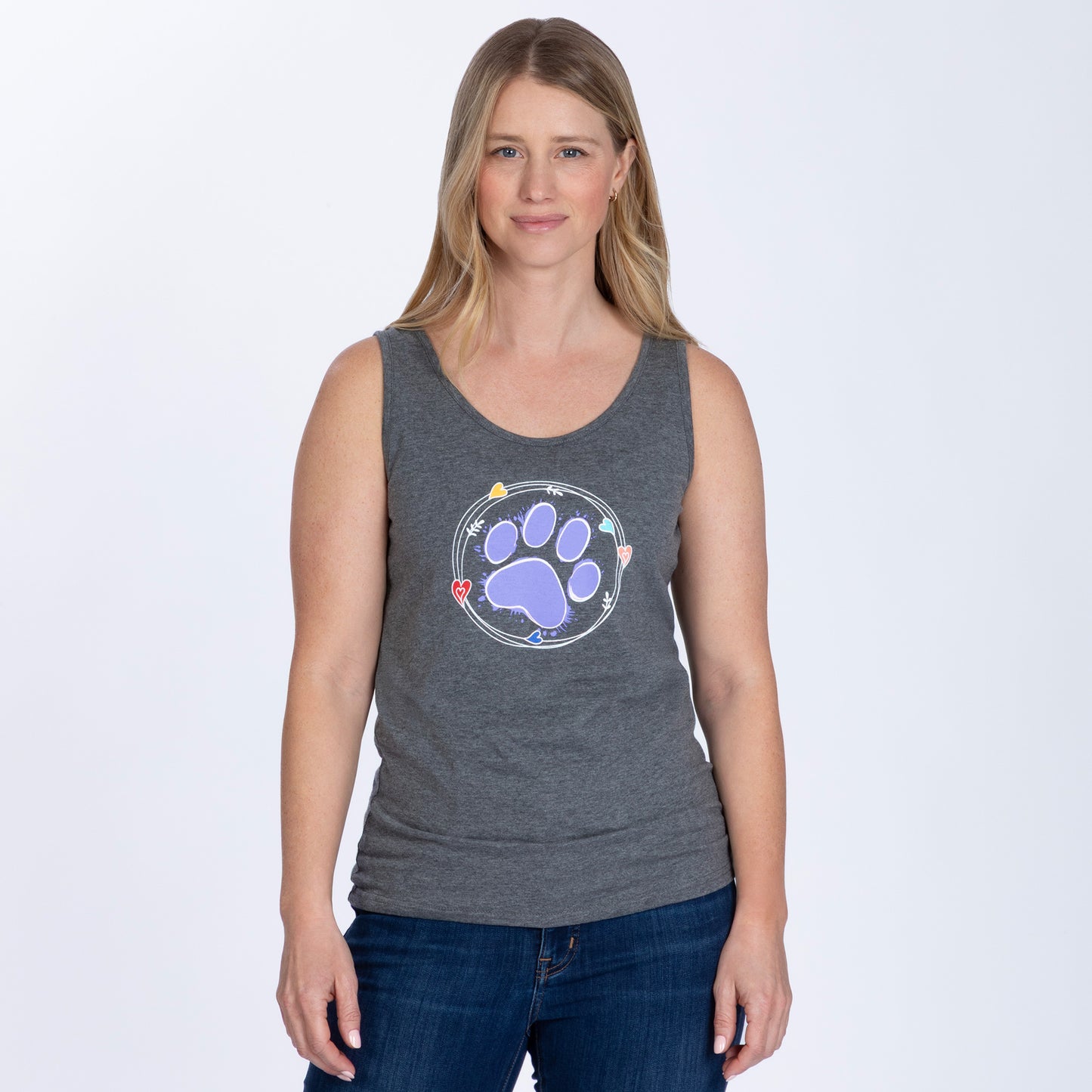 Watercolor Paw Tank Top