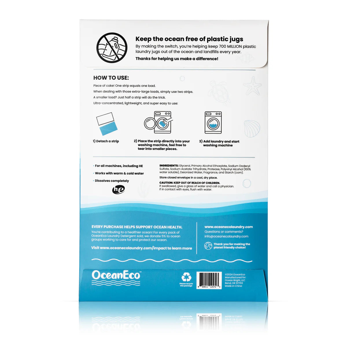 OceanEco™ Earth-Friendly Laundry Detergent Strips