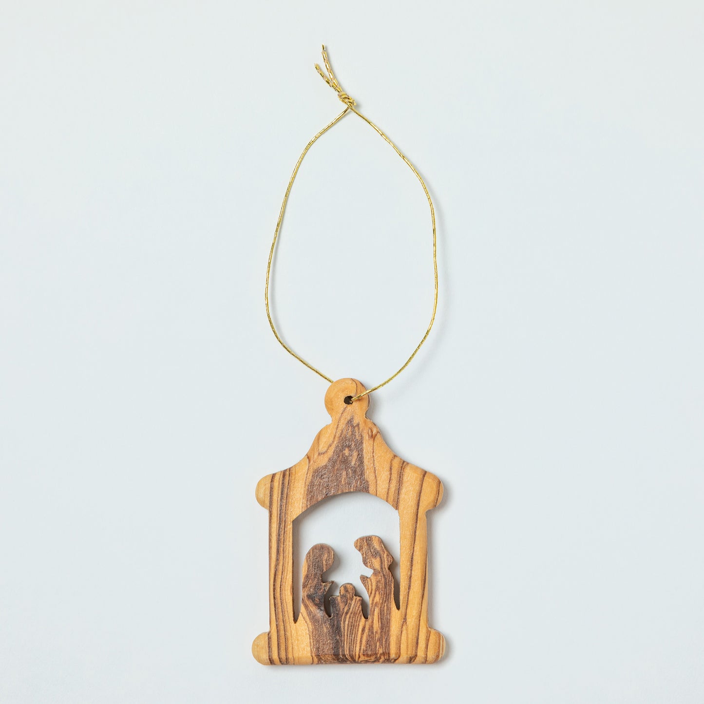 Hand-Carved Olive Wood Ornament