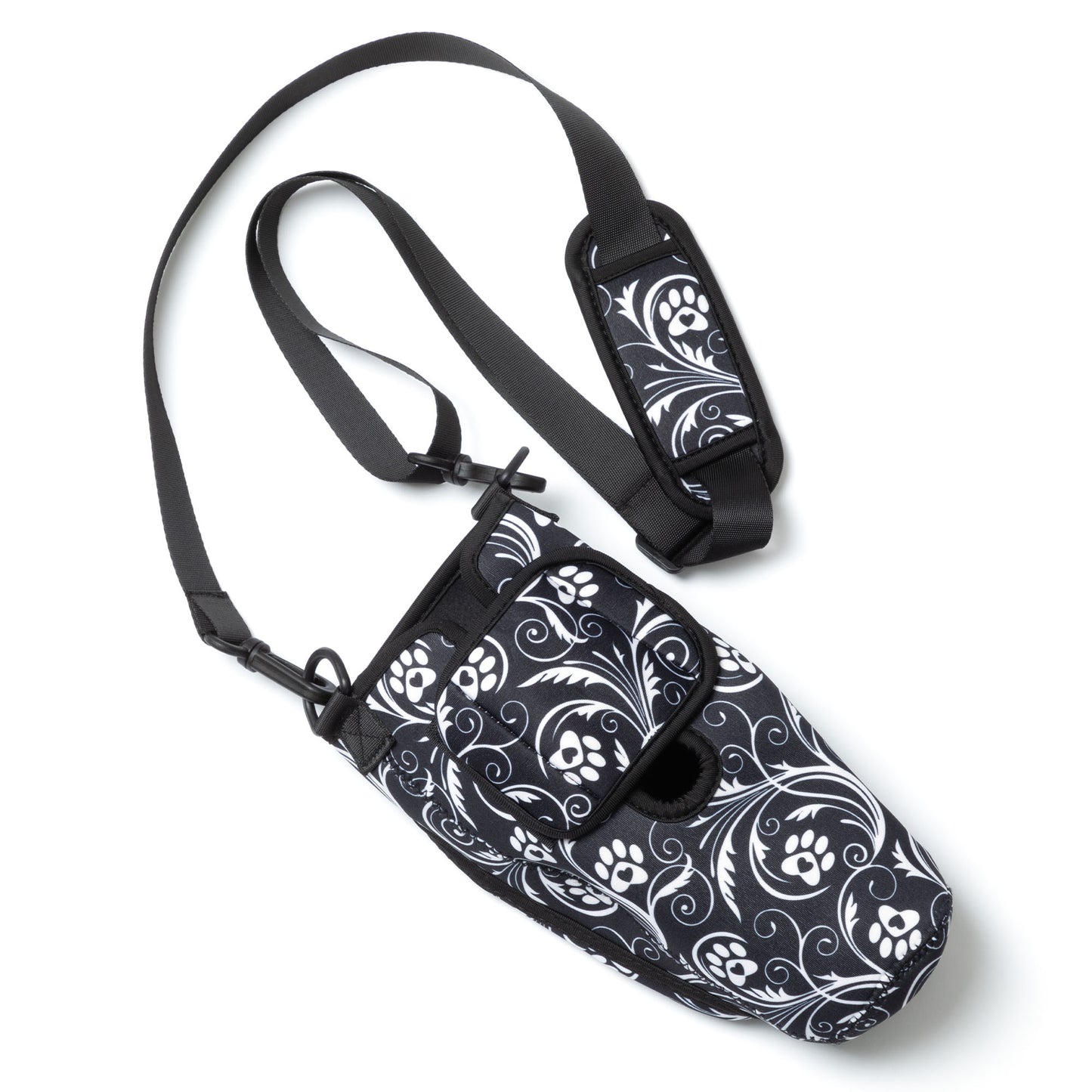 Paw Print Tumbler Carrier with Zippered Pockets