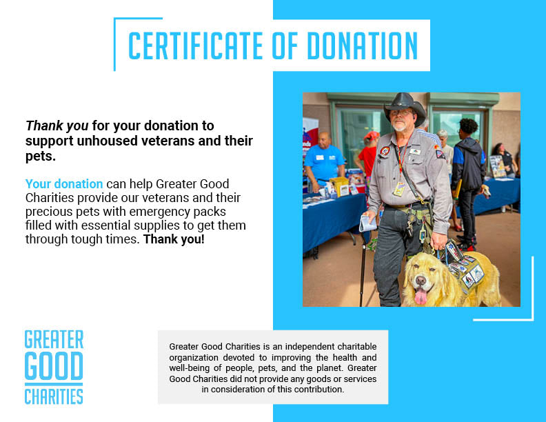 Send Relief Kits to Veterans & Pets Experiencing Homelessness