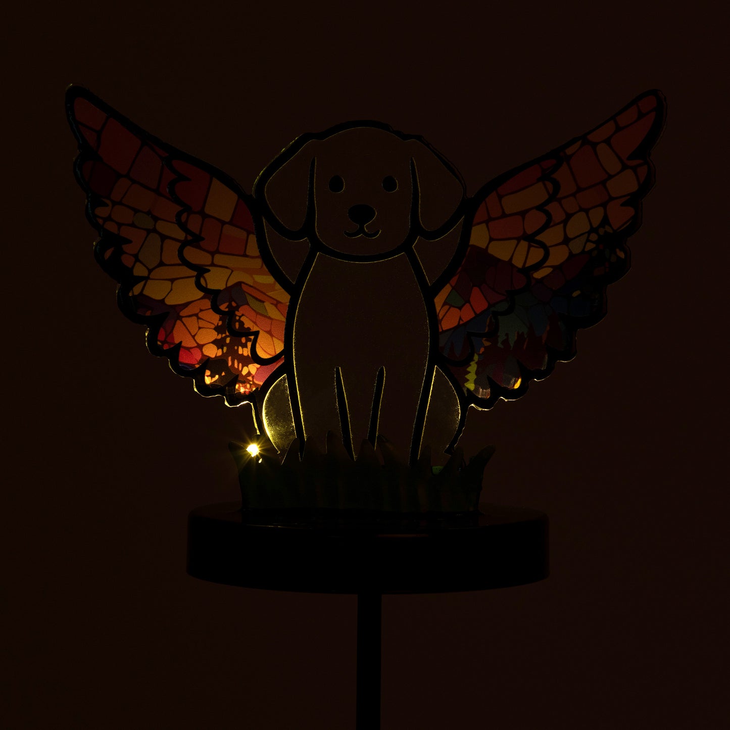 Pets & Angels Colorful Mosaic Solar Garden Stake Light