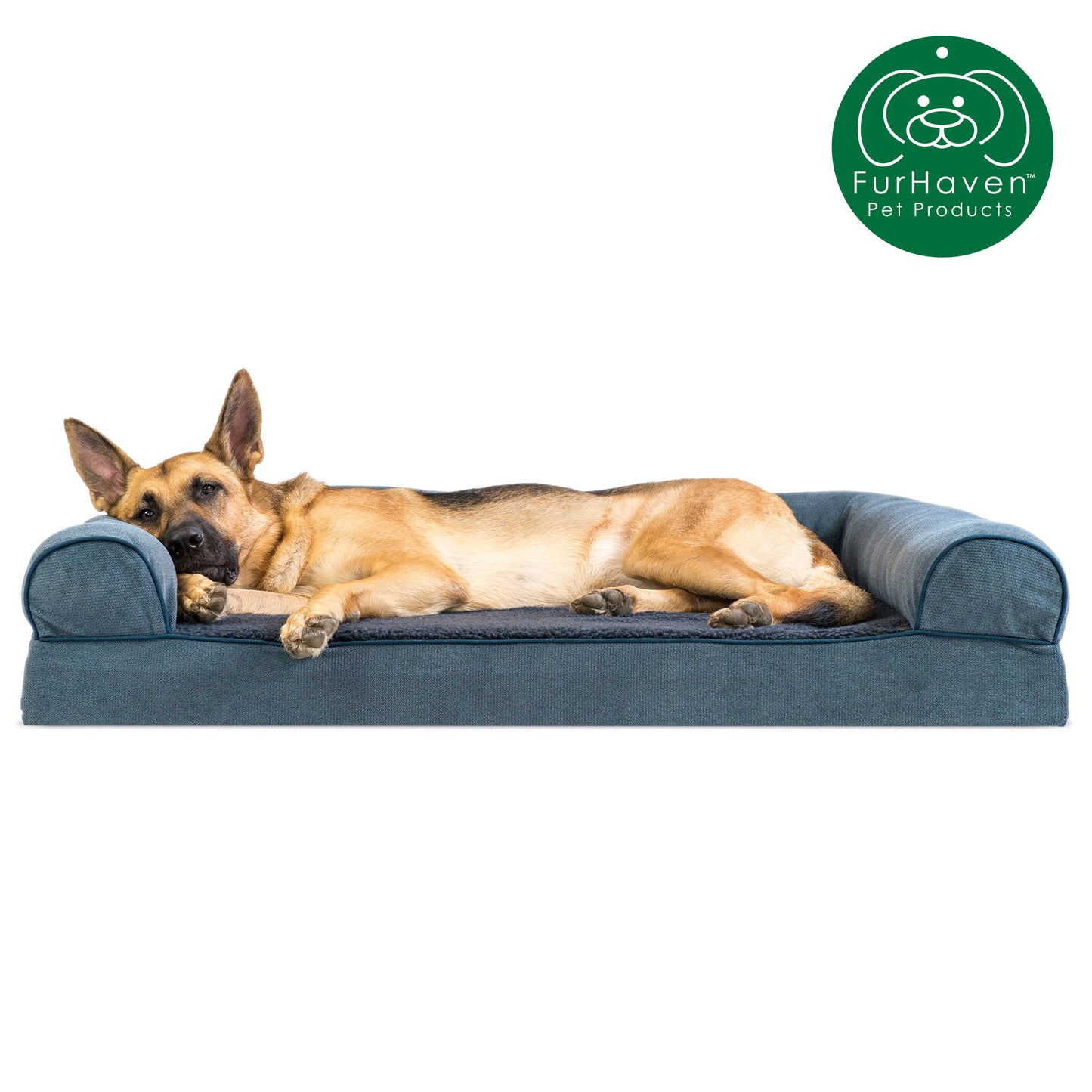 Faux Fleece & Chenille Couch Sofa-Style Pet Bed