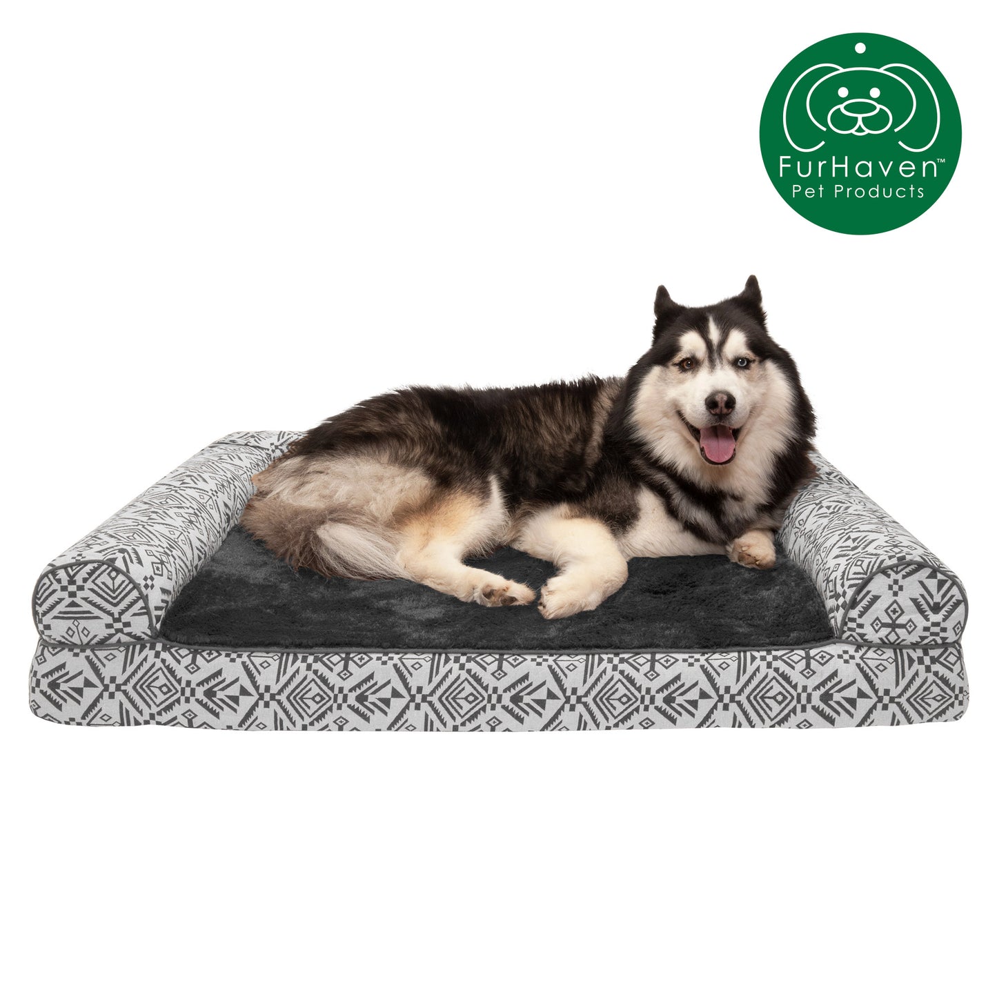 Memory Foam Southwest Kilim Sofa-Style Couch Pet Bed
