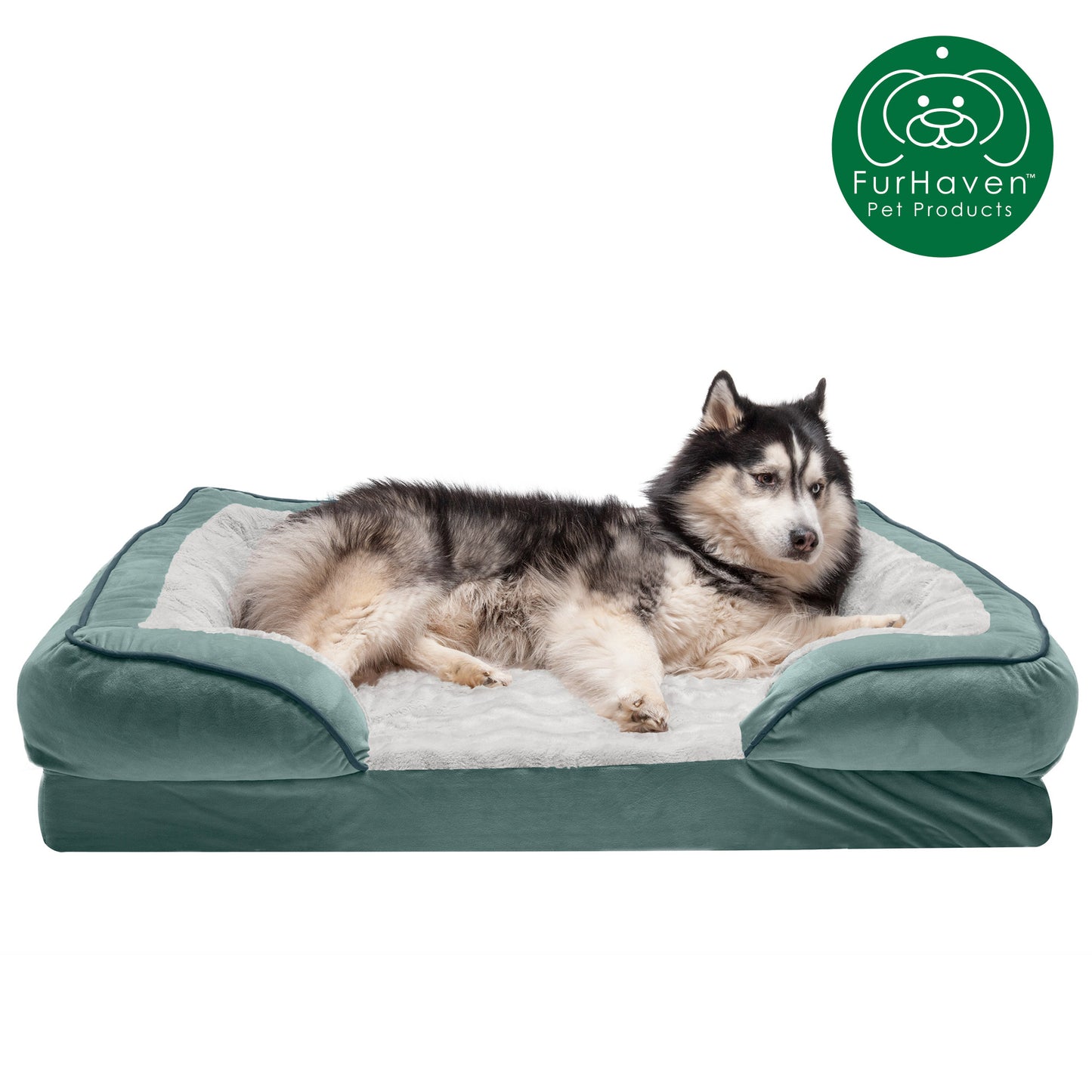 Perfect Comfort Velvet Waves Sofa-Style Couch Pet Bed