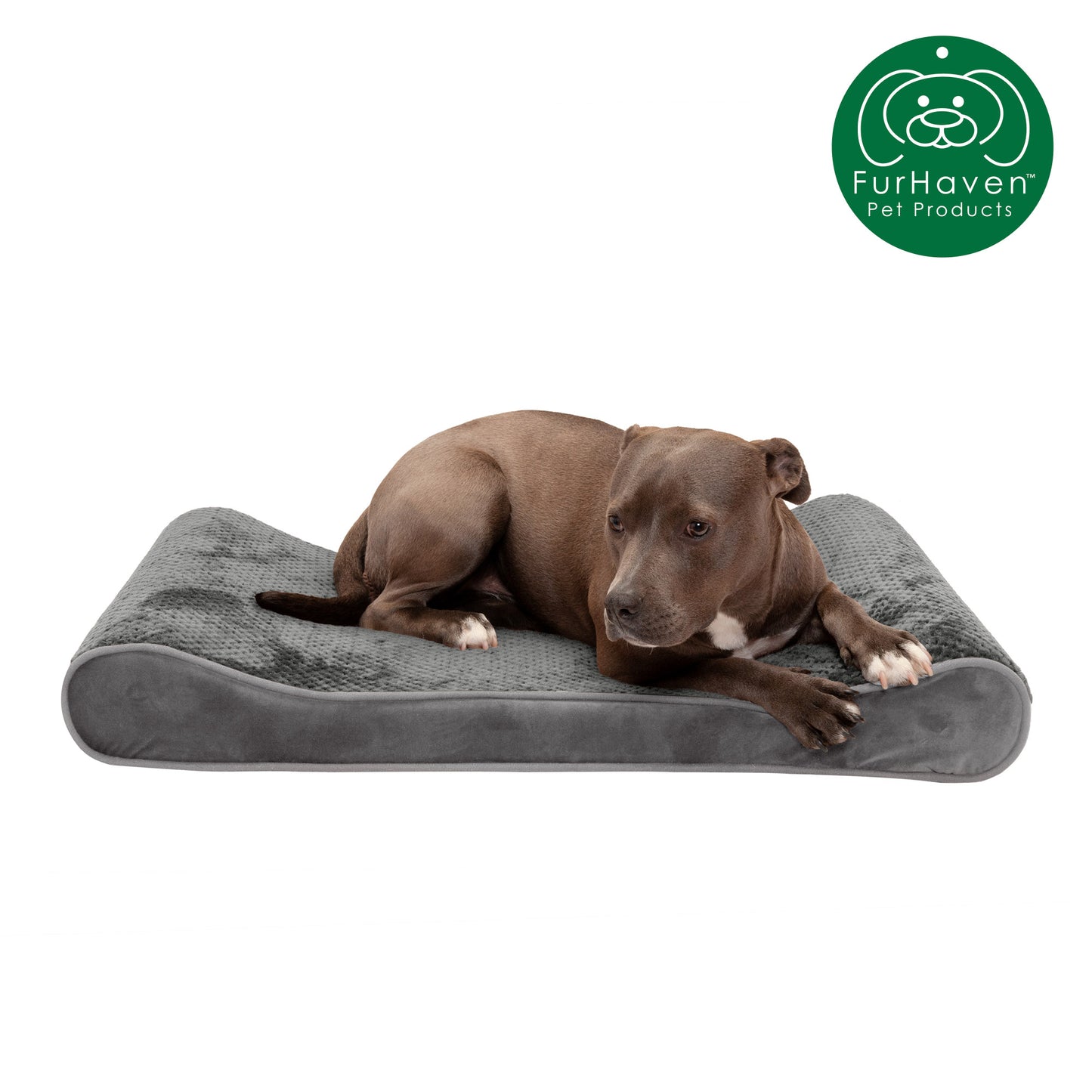 Minky Plush & Velvet Luxe Lounger Pet Bed