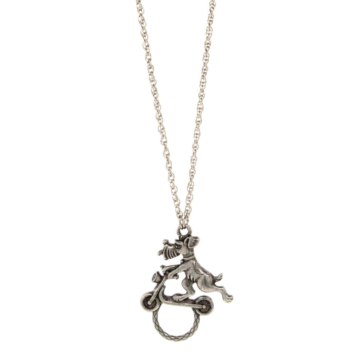 1928 Jewelry® Pewter Dog On Scooter Eyeglass Holder 30"