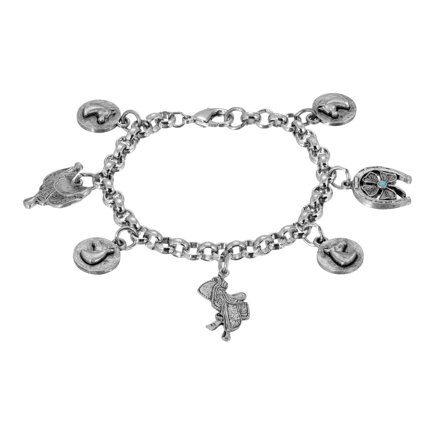 1928 Jewelry® Peweter Charm Horse Bracelet