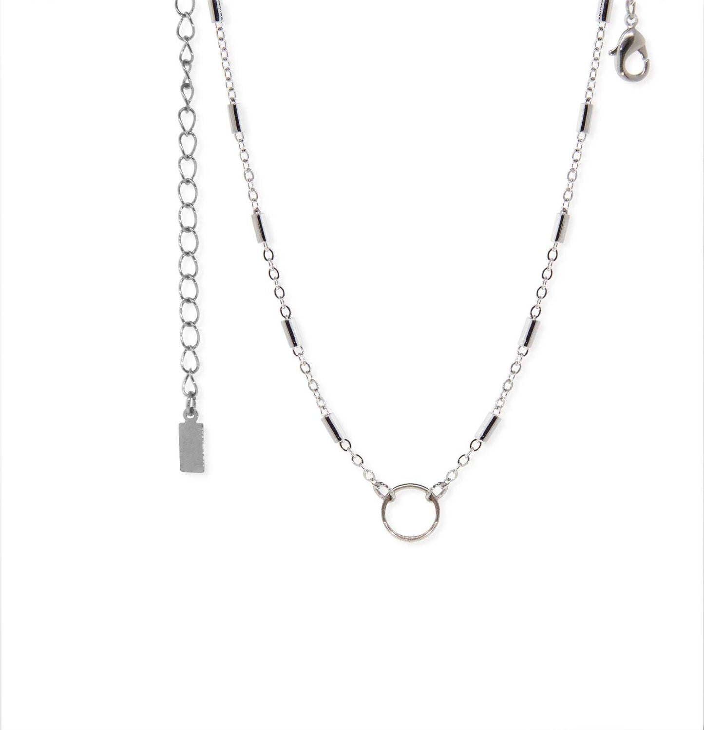 1928 Jewelry® Silver Tone Necklace Charm Holder 16" Adj.