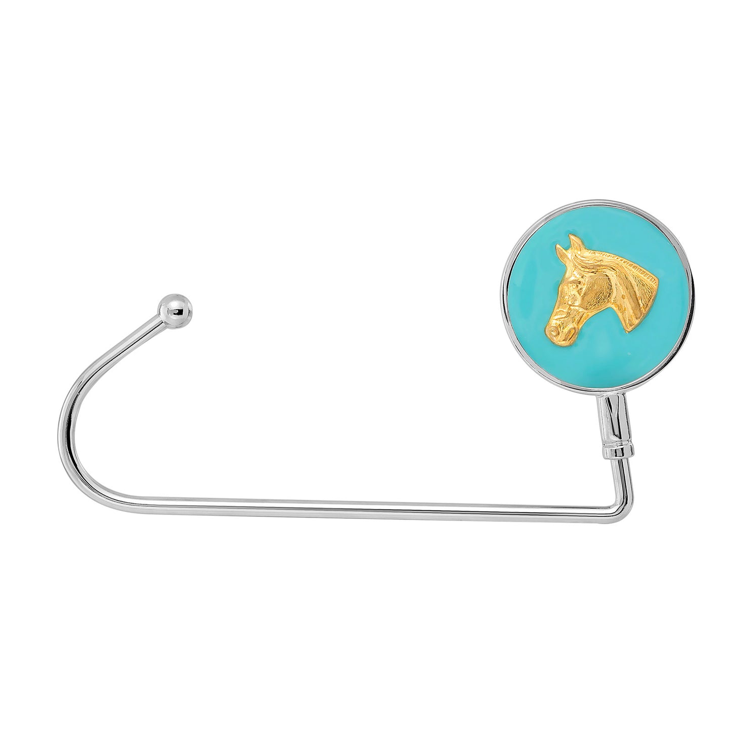 1928 Jewelry® Silver Tone Gold Horse Head Turquoise Enamel Purse Holder