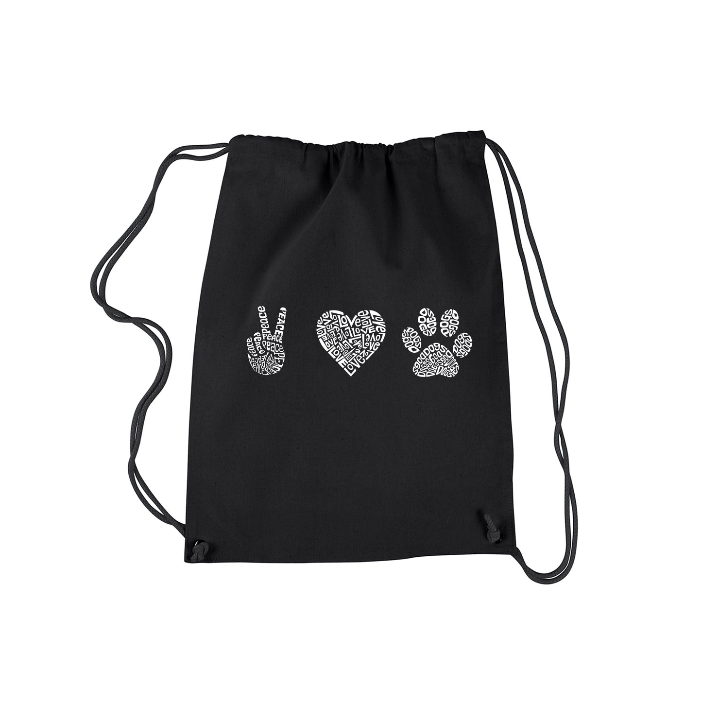 Peace Love Dogs - Drawstring Backpack