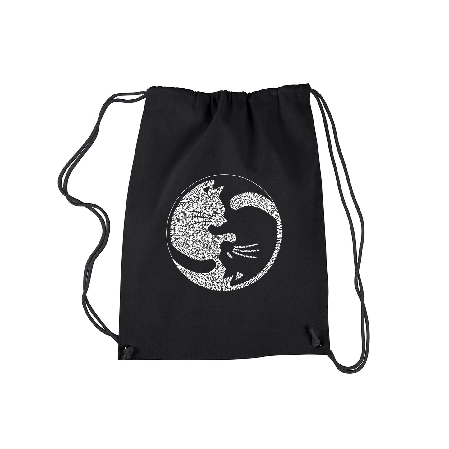 Yin Yang Cat - Drawstring Backpack