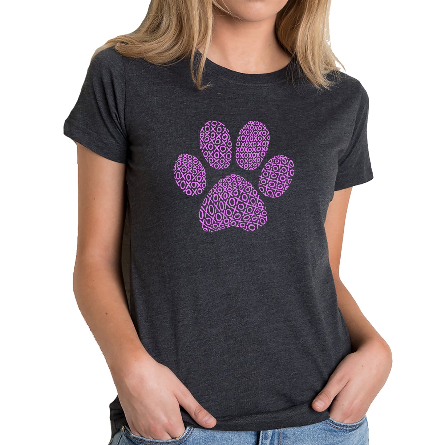 XOXO Dog Paw - Women's Premium Blend Word Art T-Shirt