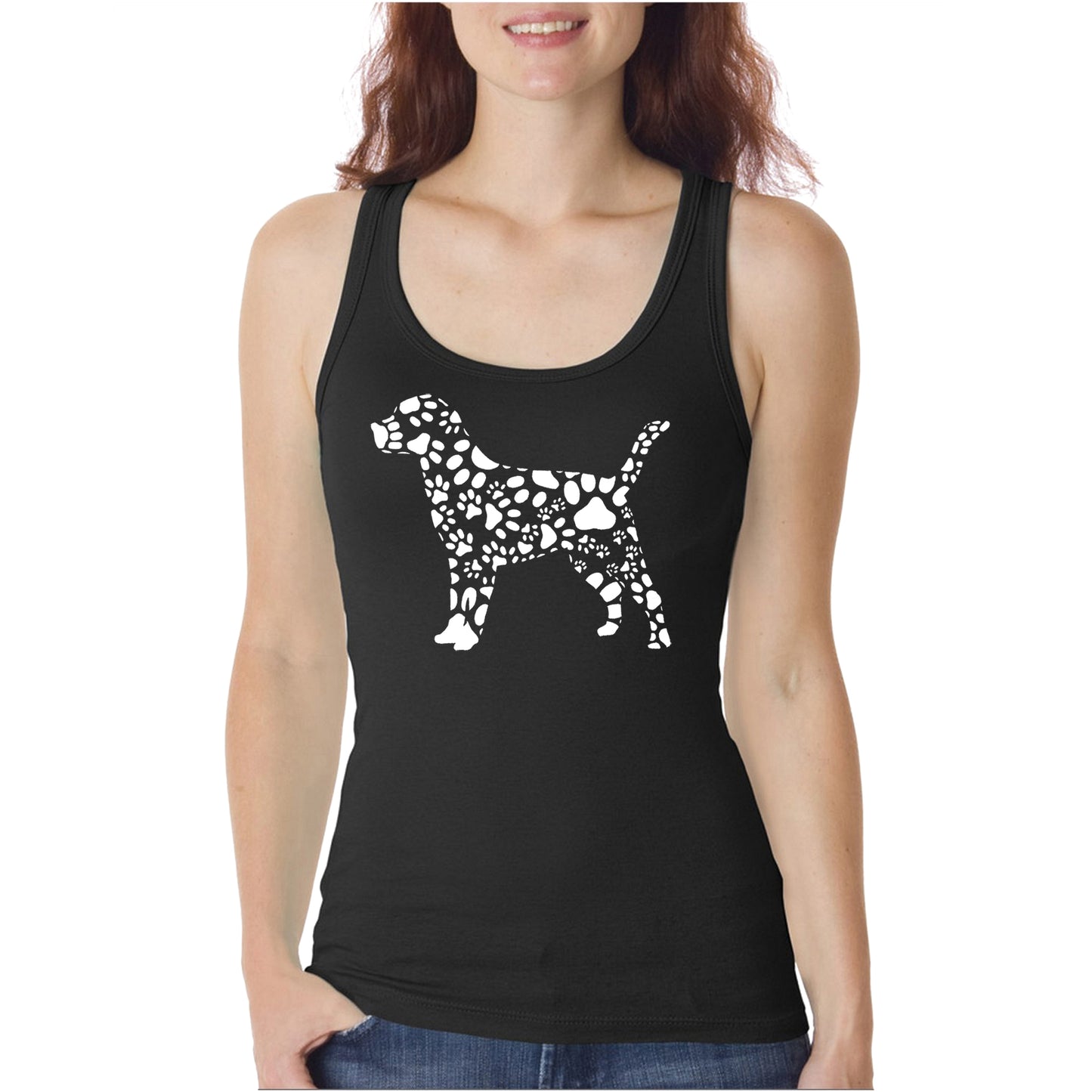 Dog Paw Prints - Women's Word Art Tank Top