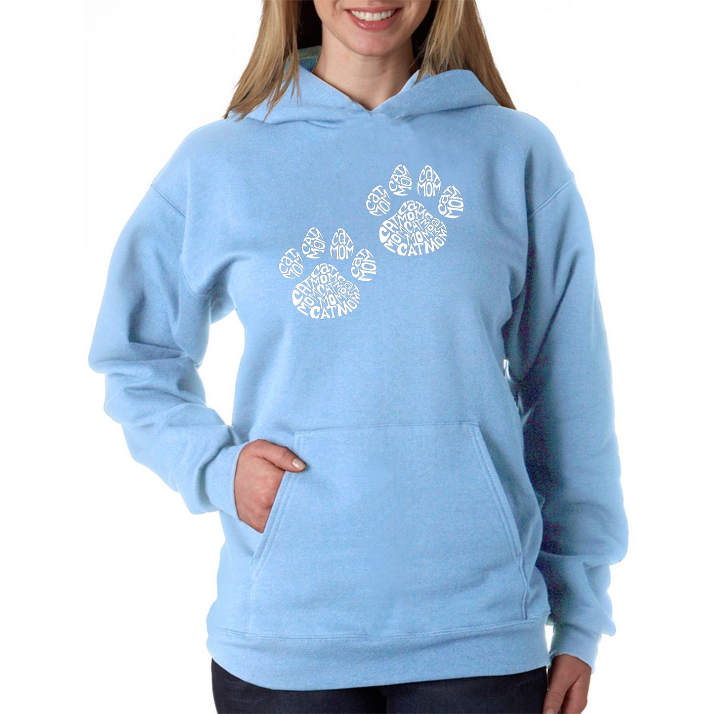 Cat Mom - Women's Word Art Hooded Sweatshirt