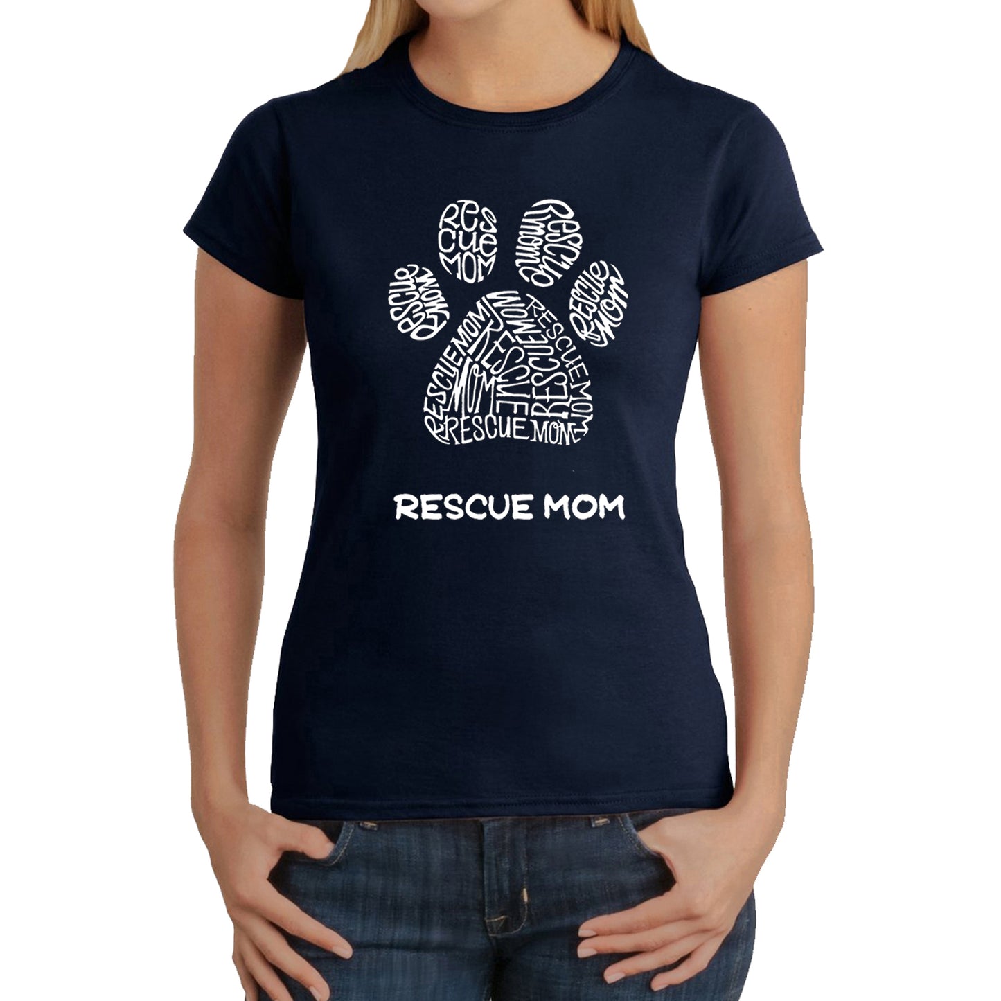 Rescue Mom - Women's Word Art T-Shirt