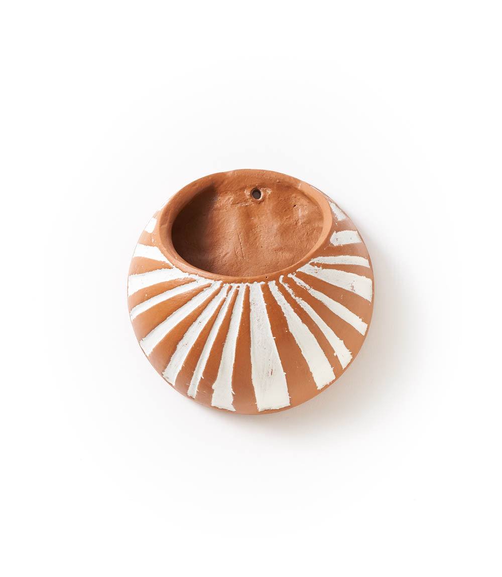 Vasanta Terracotta Wall Planter - Moon