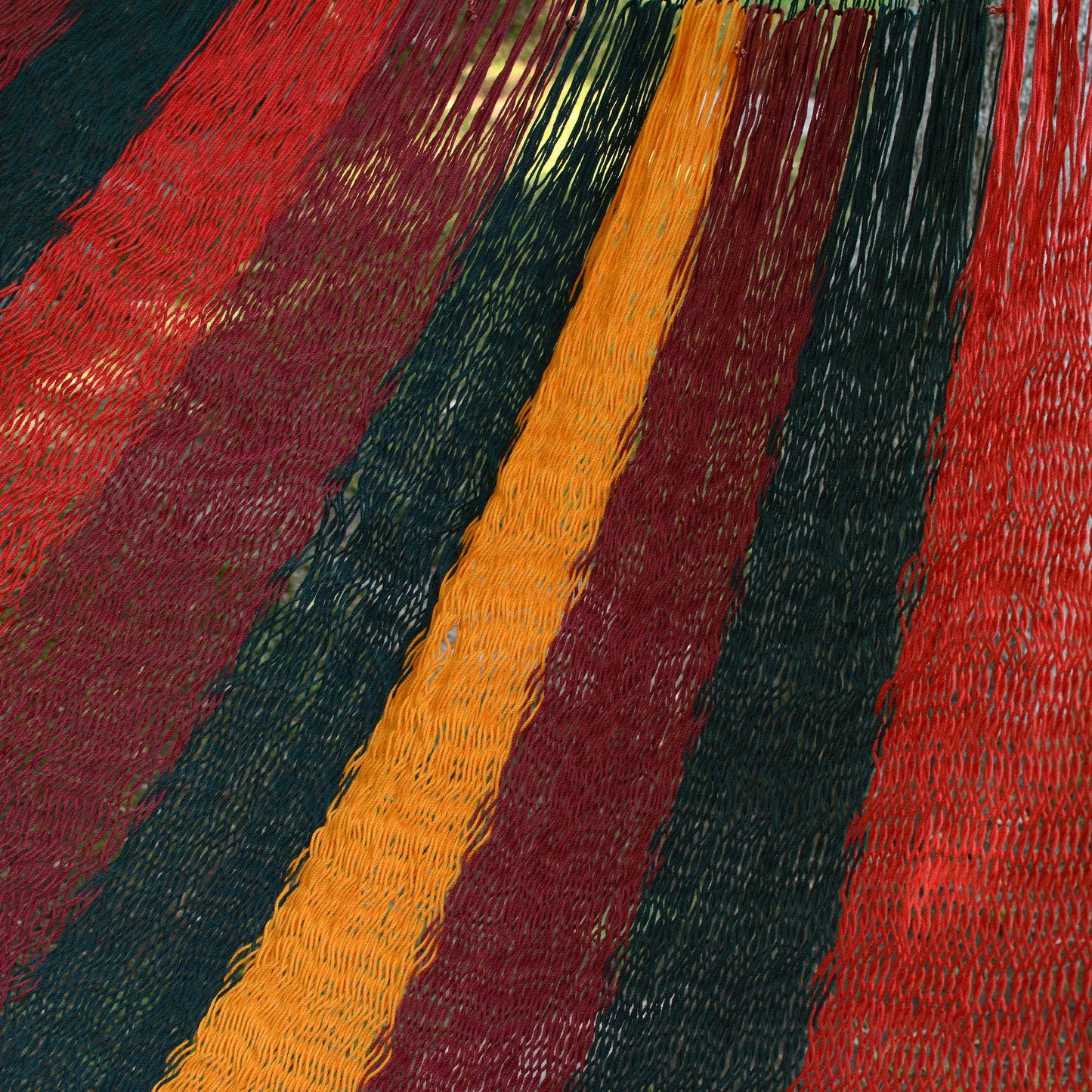 Red Wine Sunset Unique Rope Hammock from Mexico (Double)