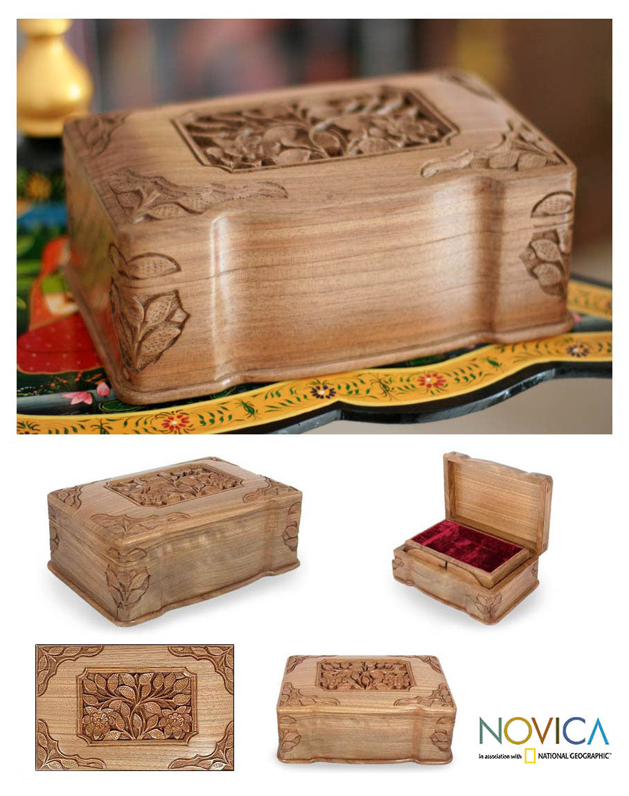 Eternal Attraction Floral Wood Jewelry Box