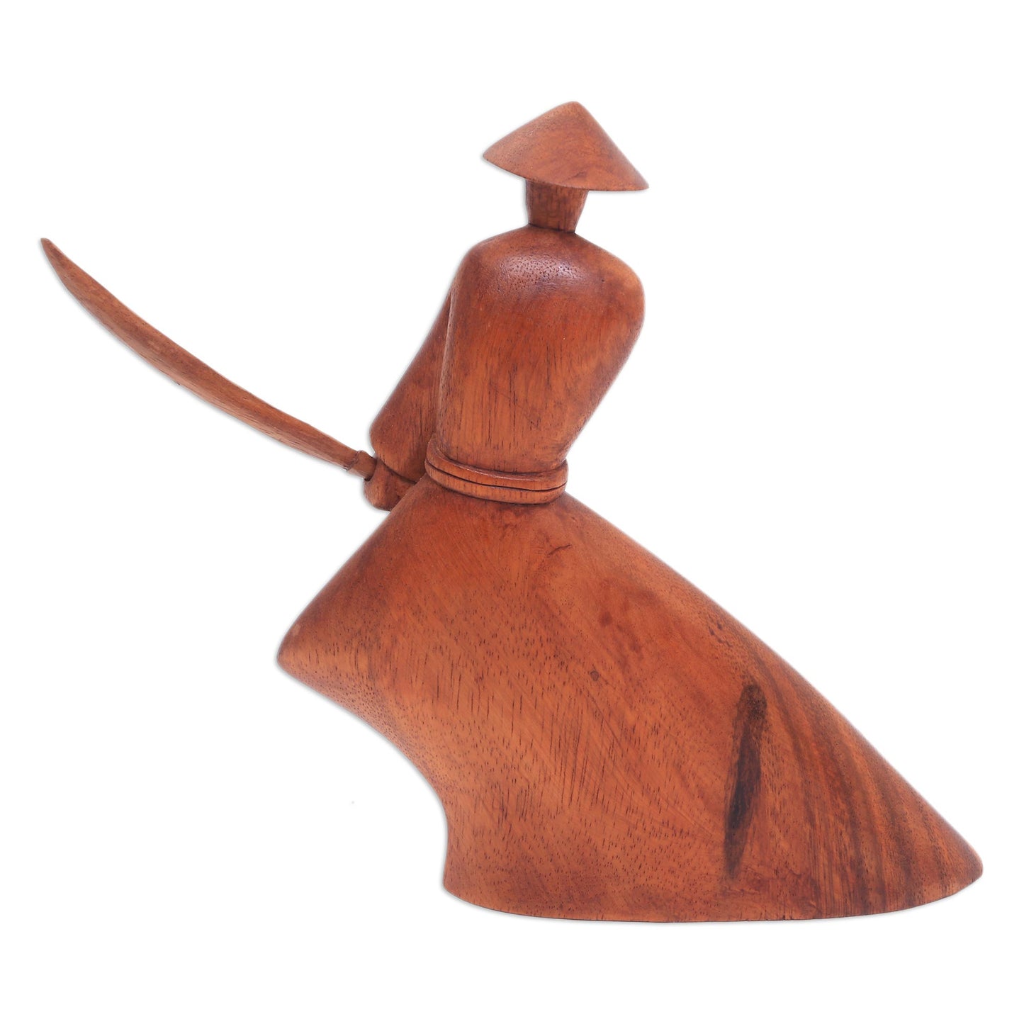 Indonesian Samurai Suar Wood Sculpture