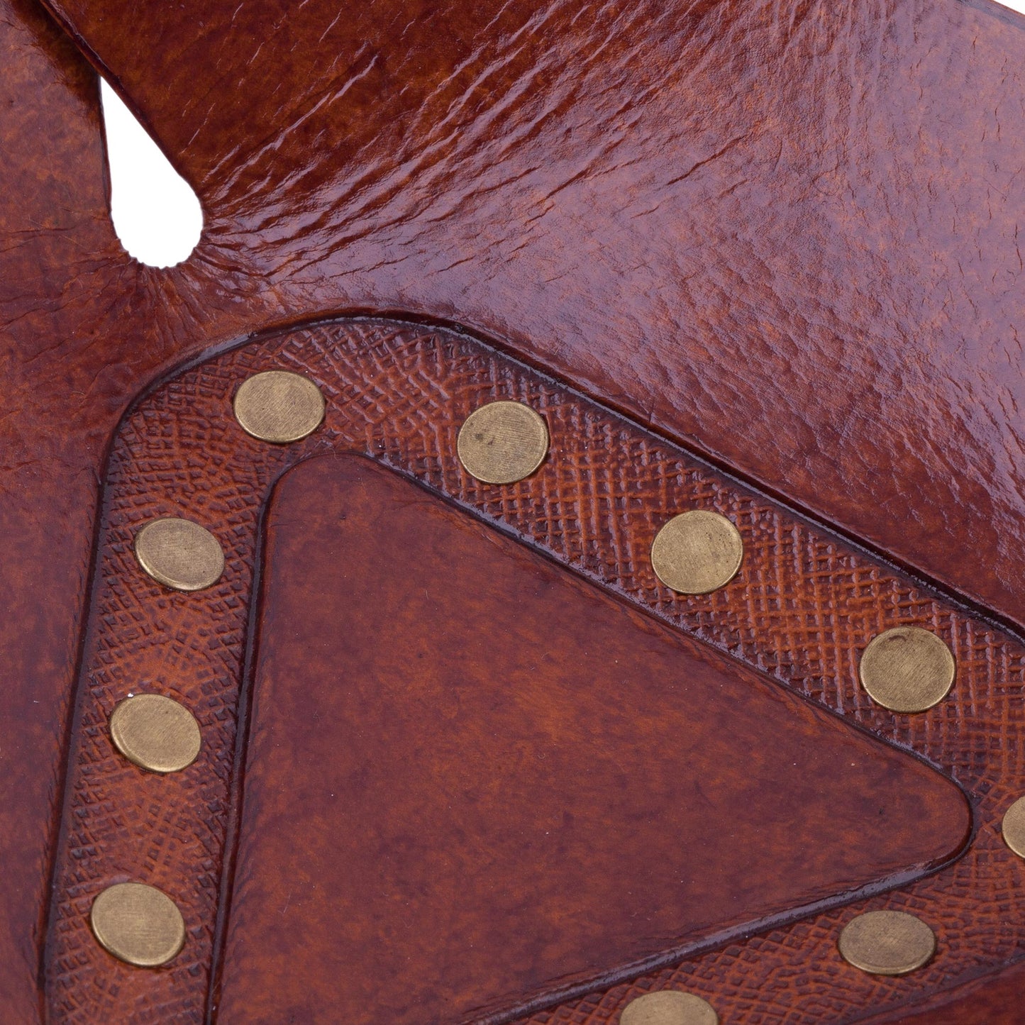 Triangular Essence Decorative Leather Bowl