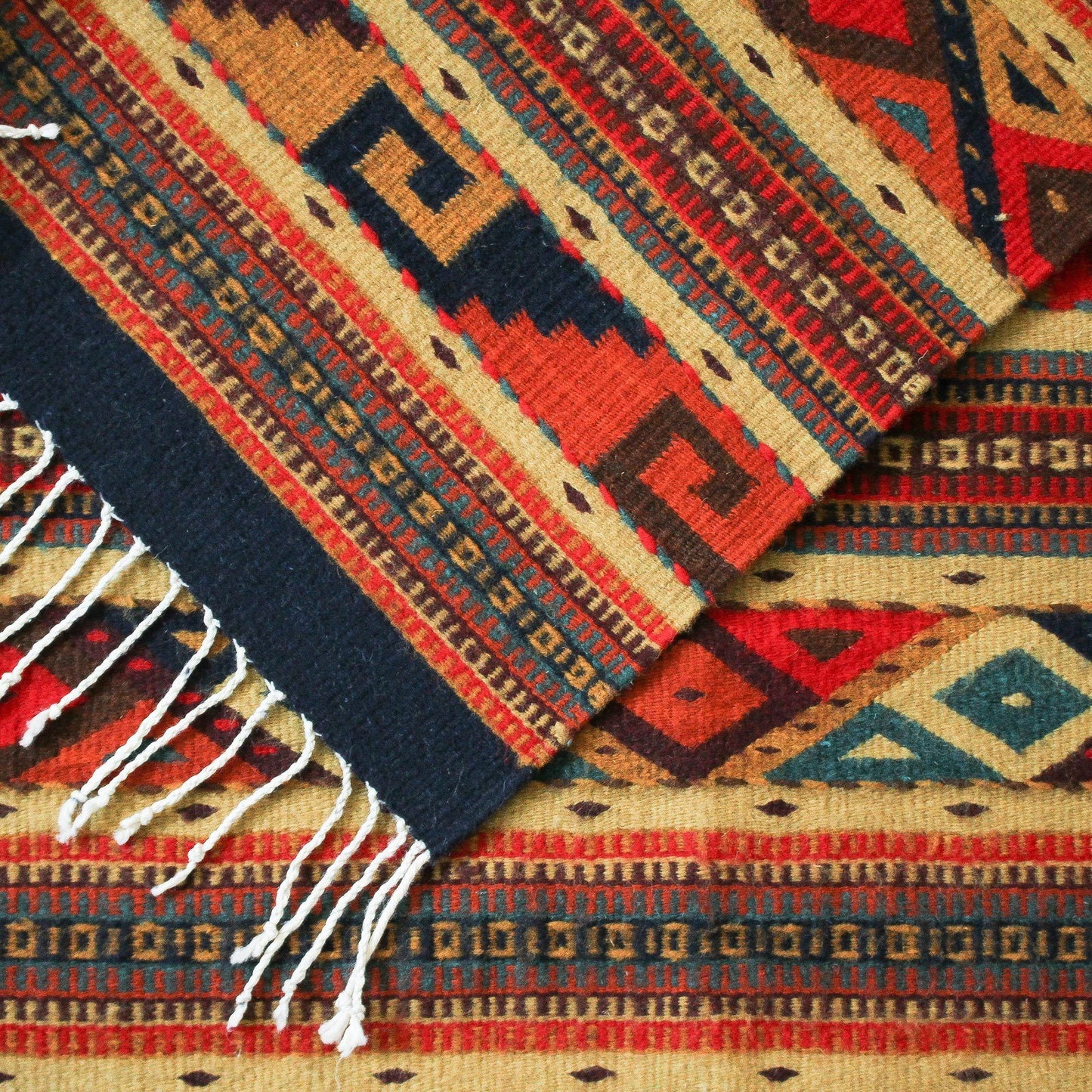 Earthtone Zapotec Wool Area Rug