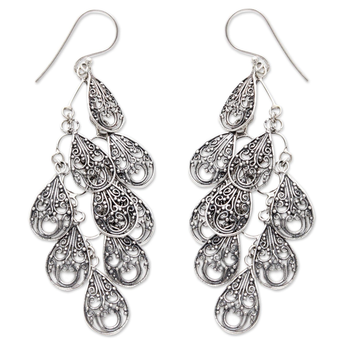 Raindrops Sterling Silver Earrings