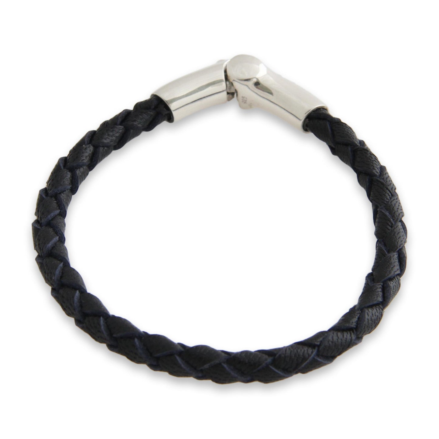 Pulse Sterling Silver & Leather Bracelet