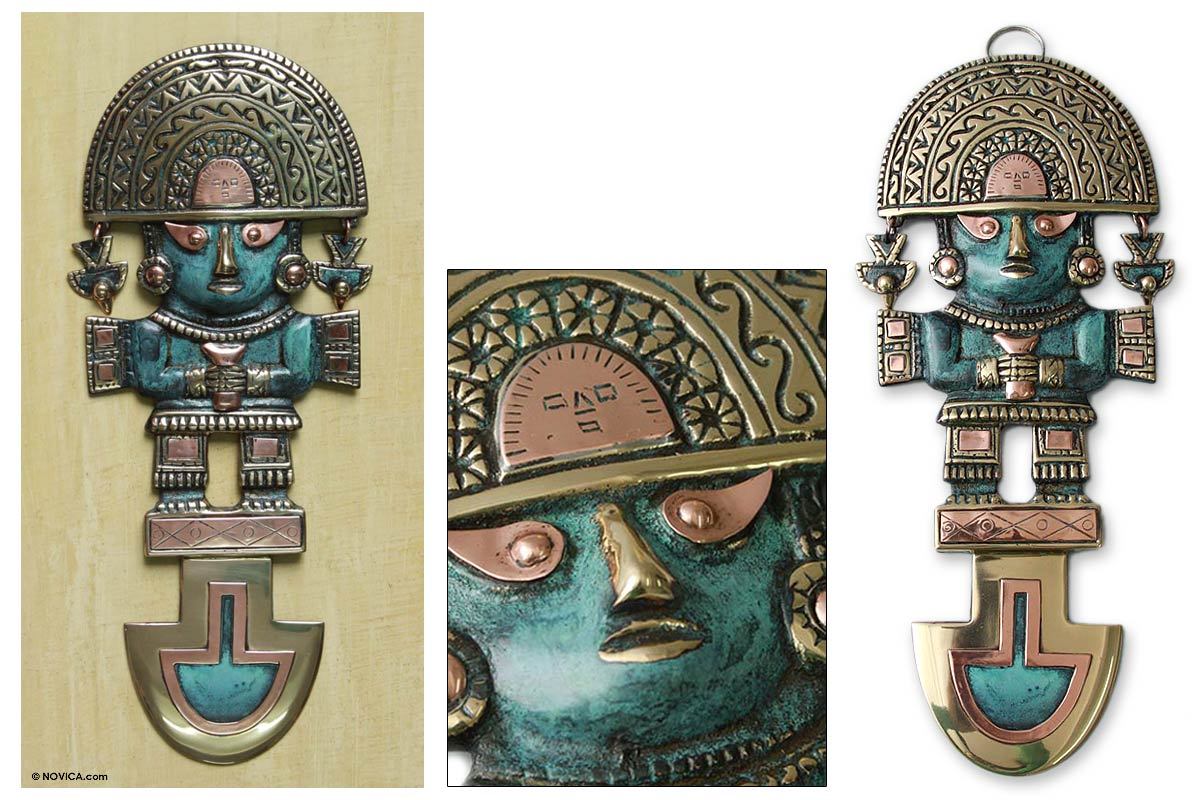 Lucky Tumi Bronze and Copper Replica Wall Art