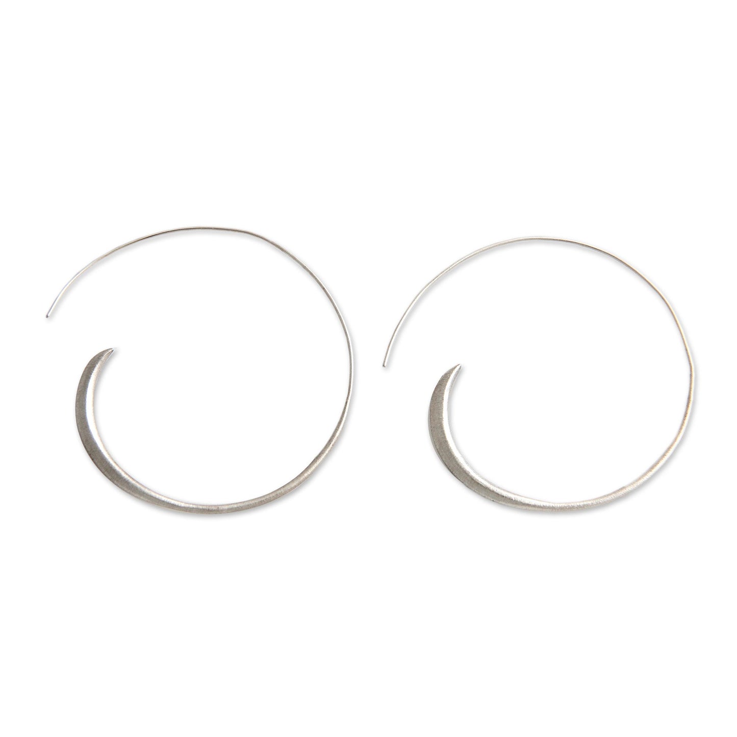 Sterling Silver Spin Me Hoop Earrings