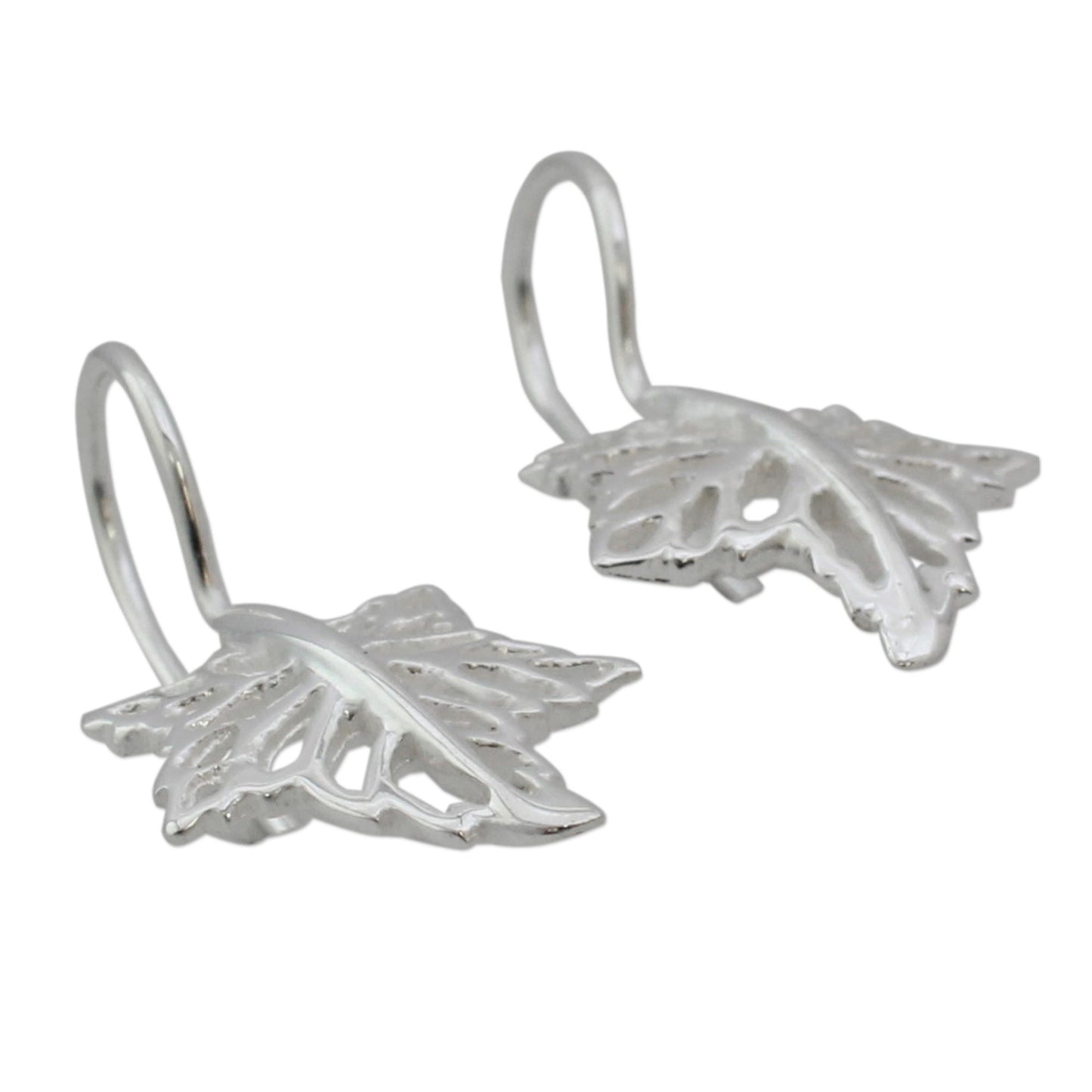 Maple Freeze Artisan Crafted Sterling Silver Drop Earrings