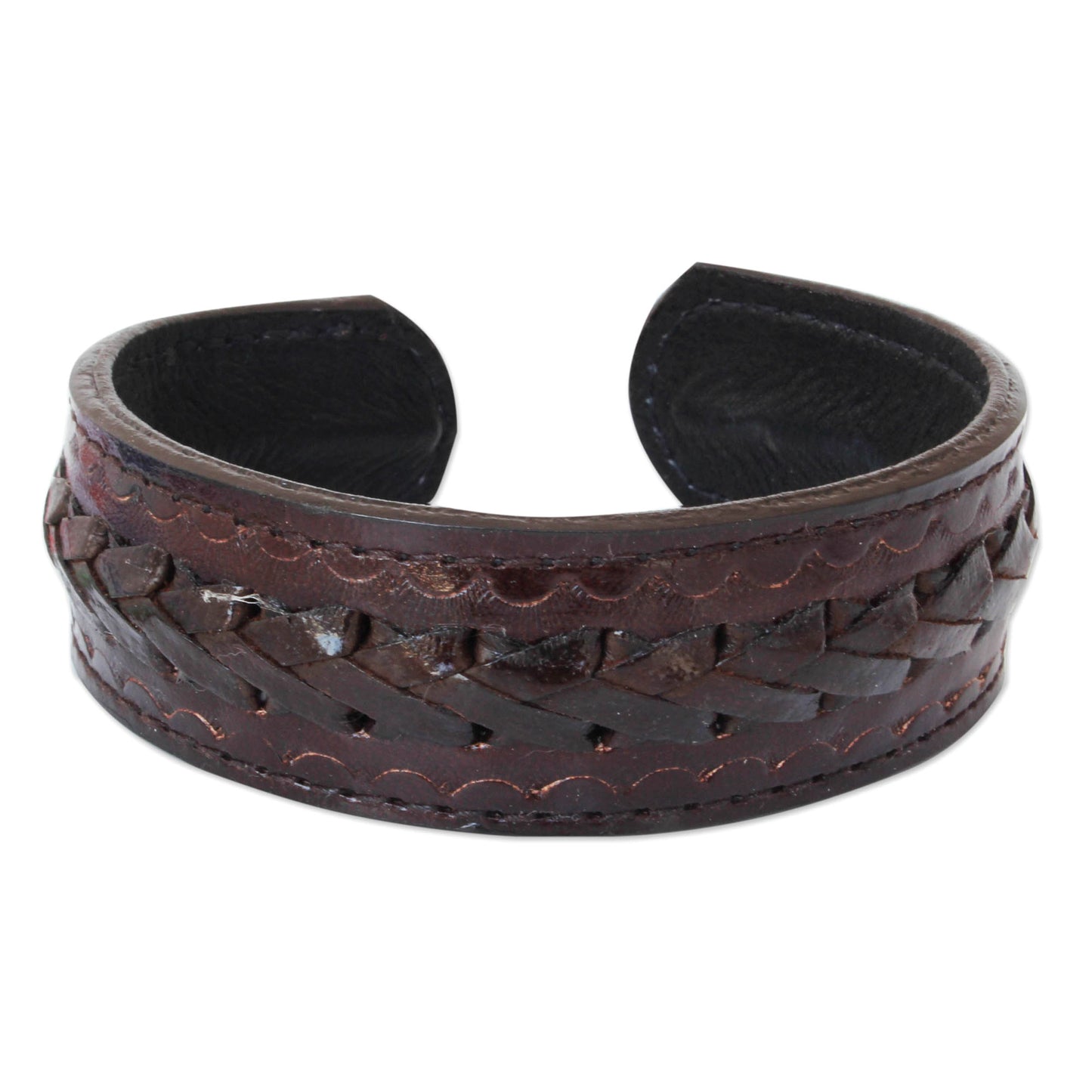 Brown Braided Path Men's Bracelet