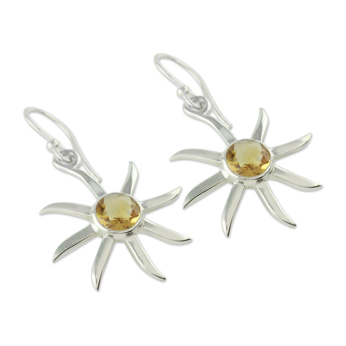 Golden Sun Citrine dangle earrings