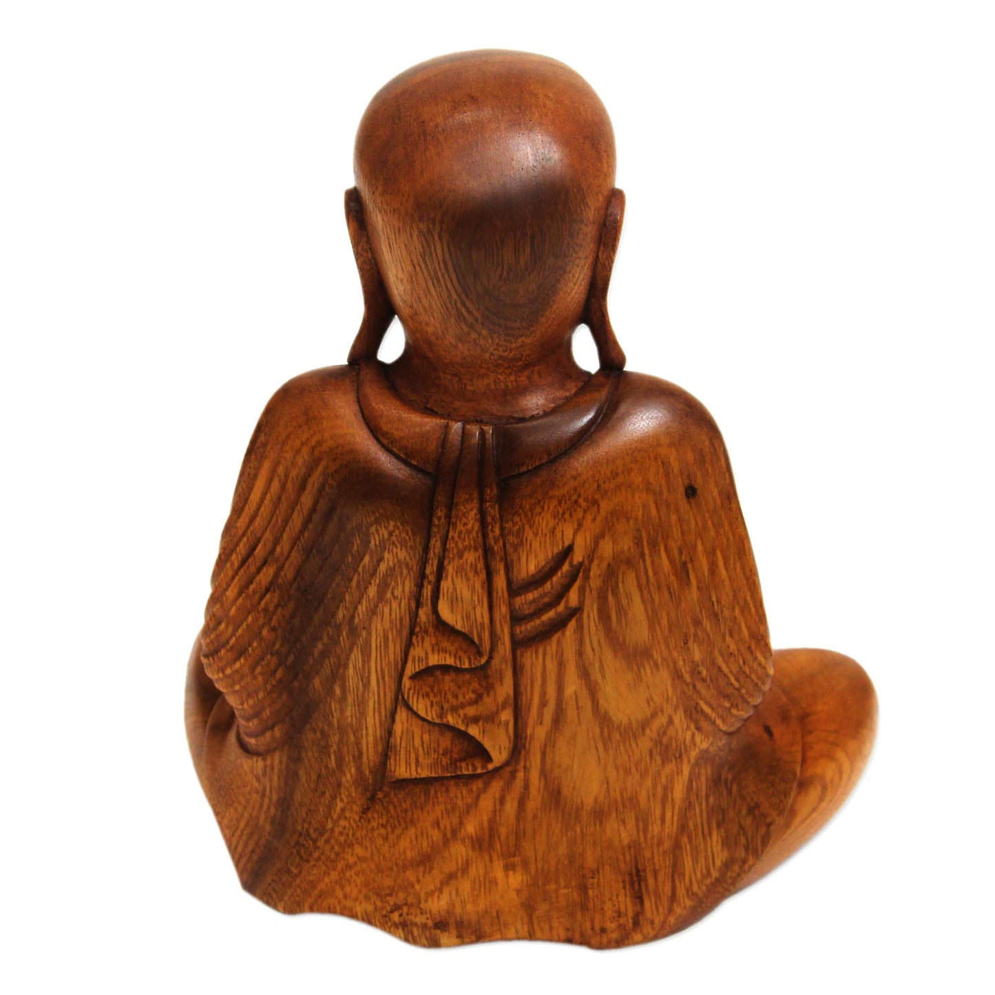 Samadhi Buddha Hand Carved Wood Buddha Statuette from Bali