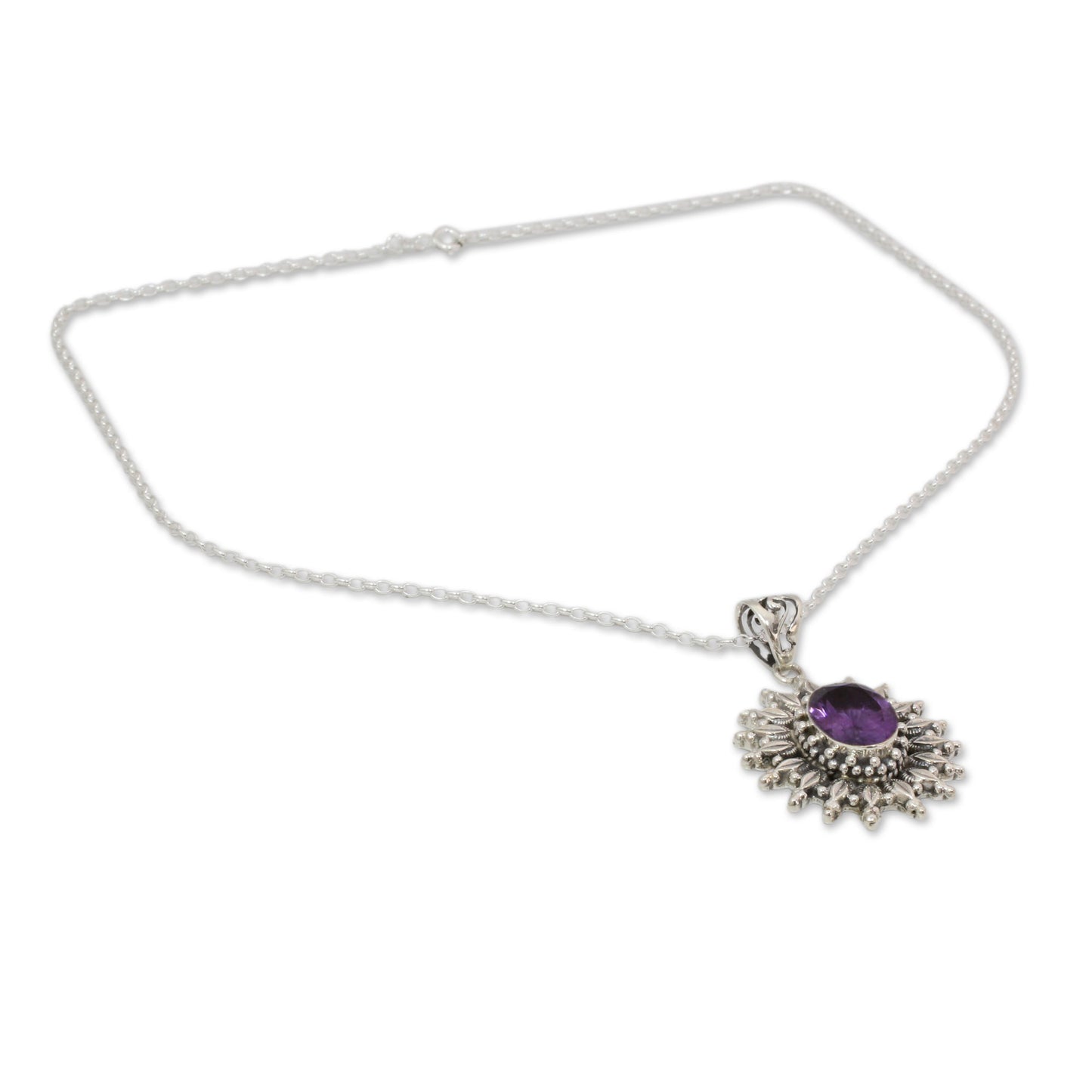 Eternal Radiance Amethyst Pendant Necklace