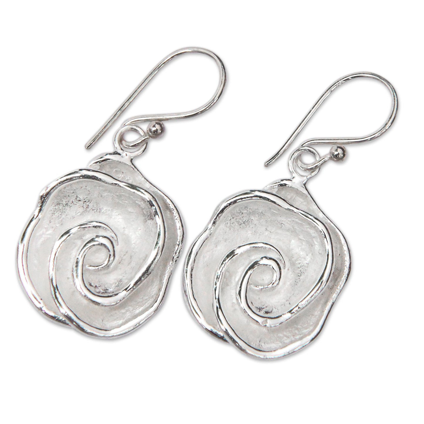 Sweet Gardenia Bali Floral Handcrafted Sterling Dangle Earrings