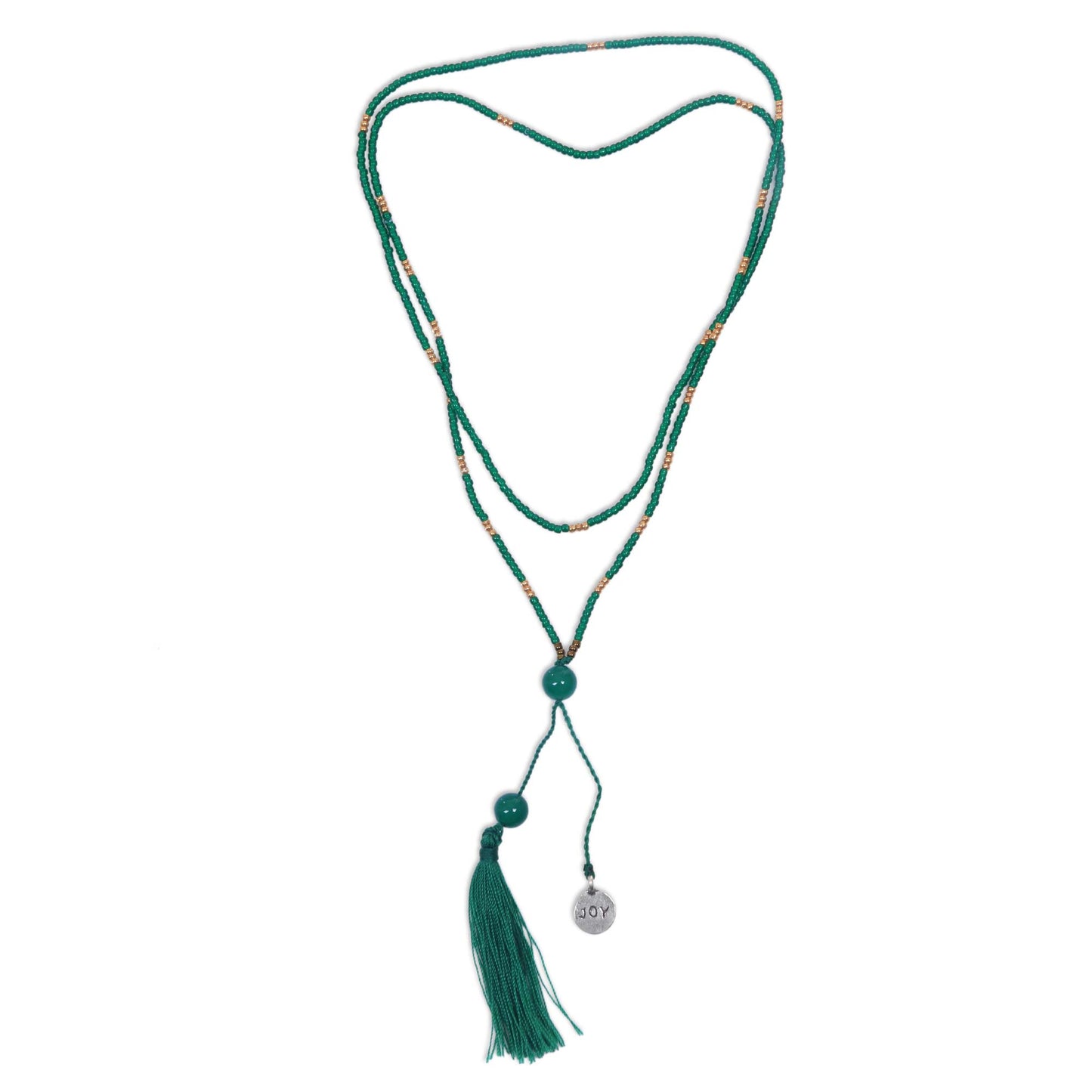 Spread Joy in Green Hand Made Green Quartz Pendant Necklace from Indonesia