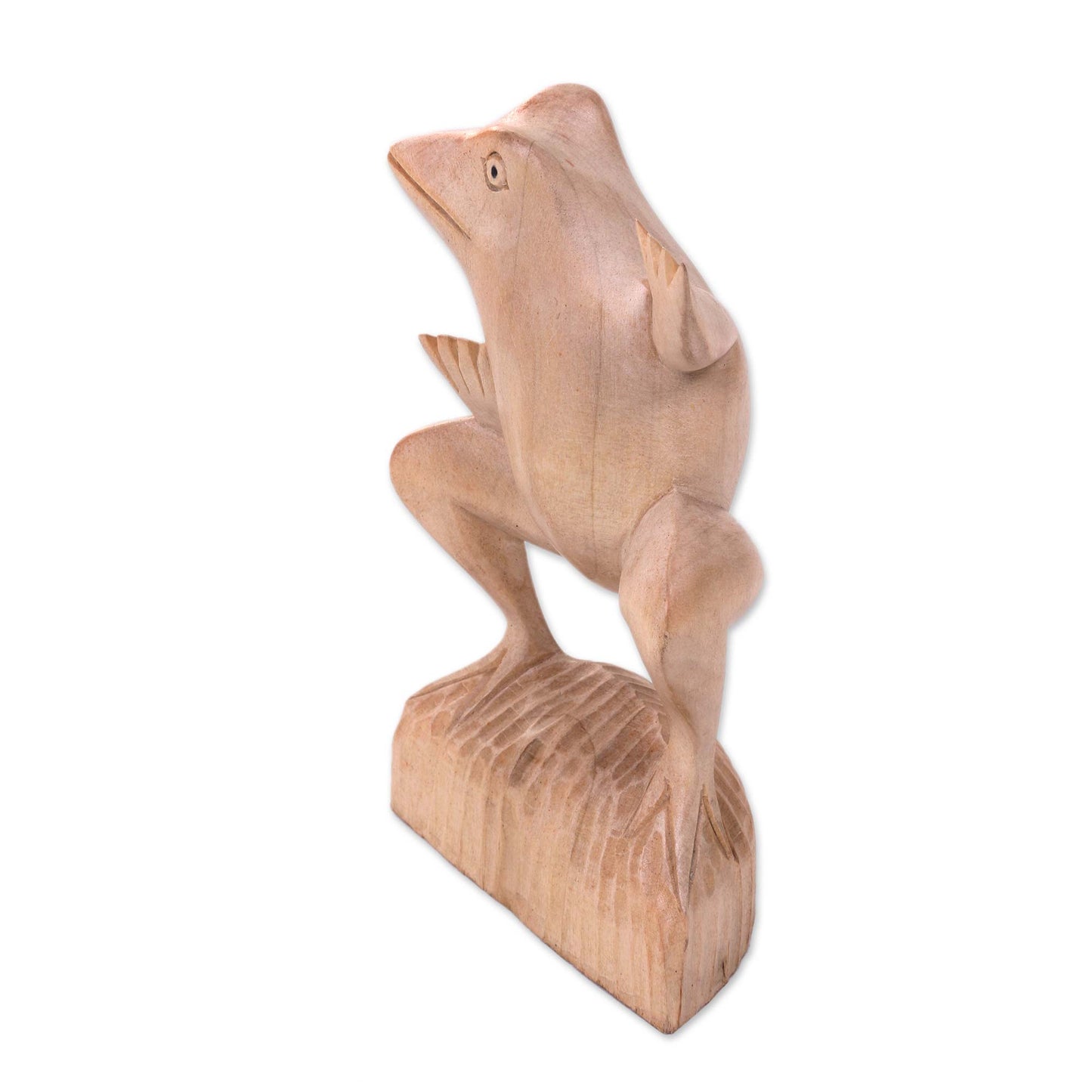 Dancing Frog Whimsical Artisan Carved Balinese Dancing Frog