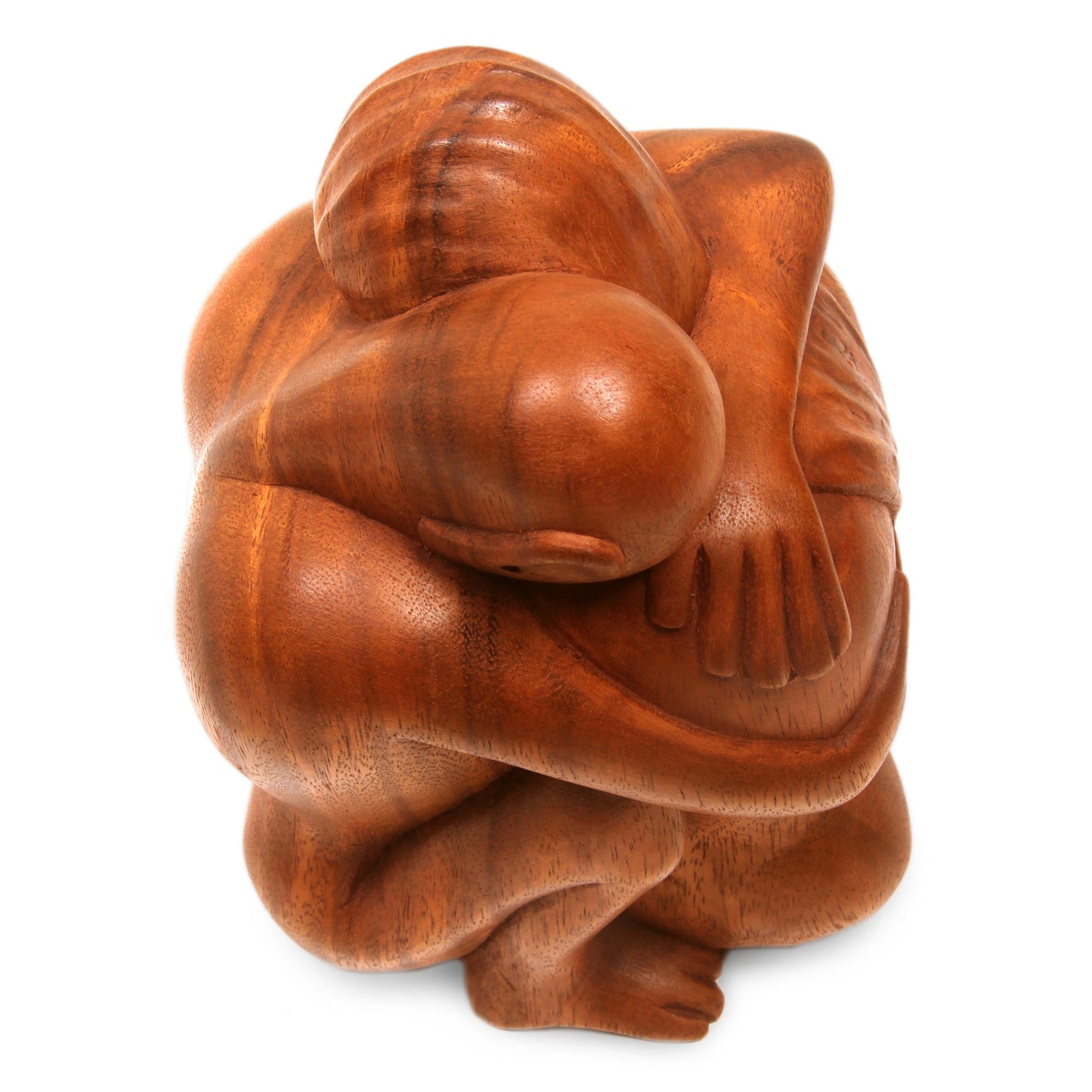 Embracing Romantic Suar Wood Sculpture