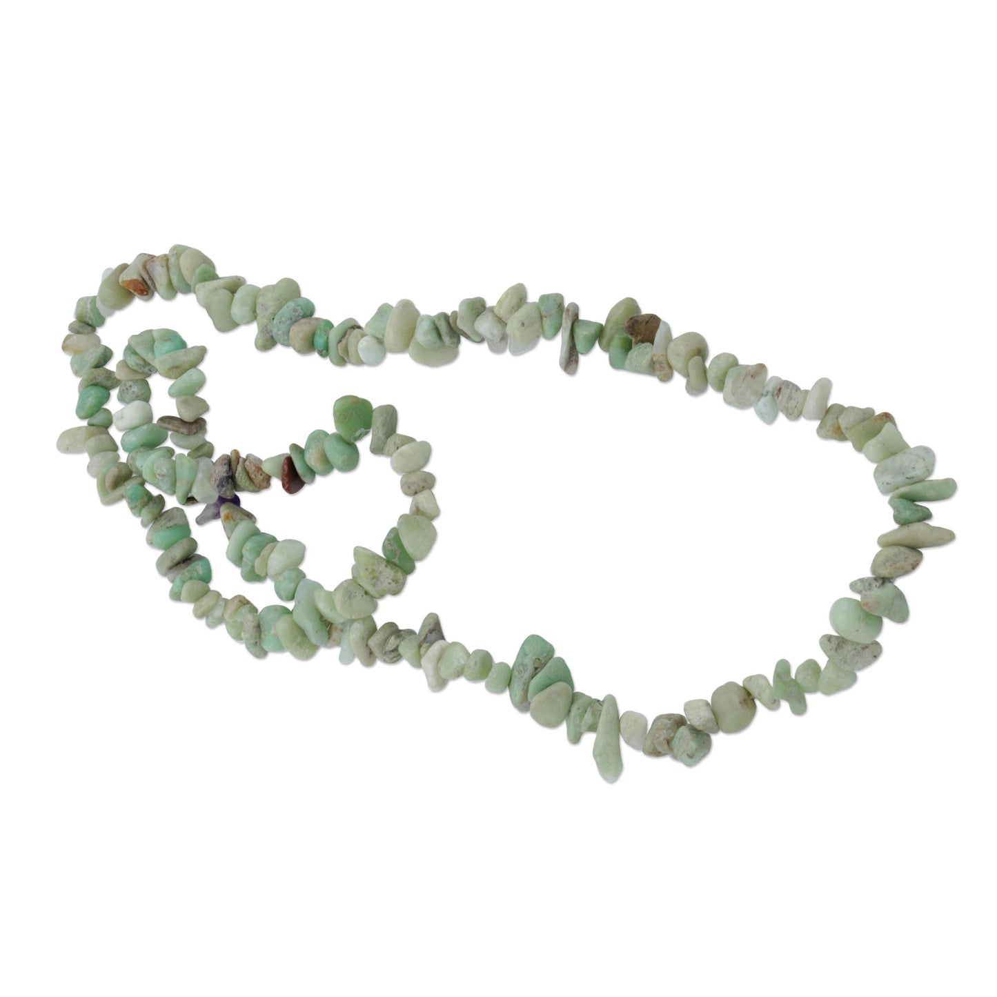 Amazon Sunshine Brazil Artisan Crafted 34-Inch Beaded Chrysoprase Necklace