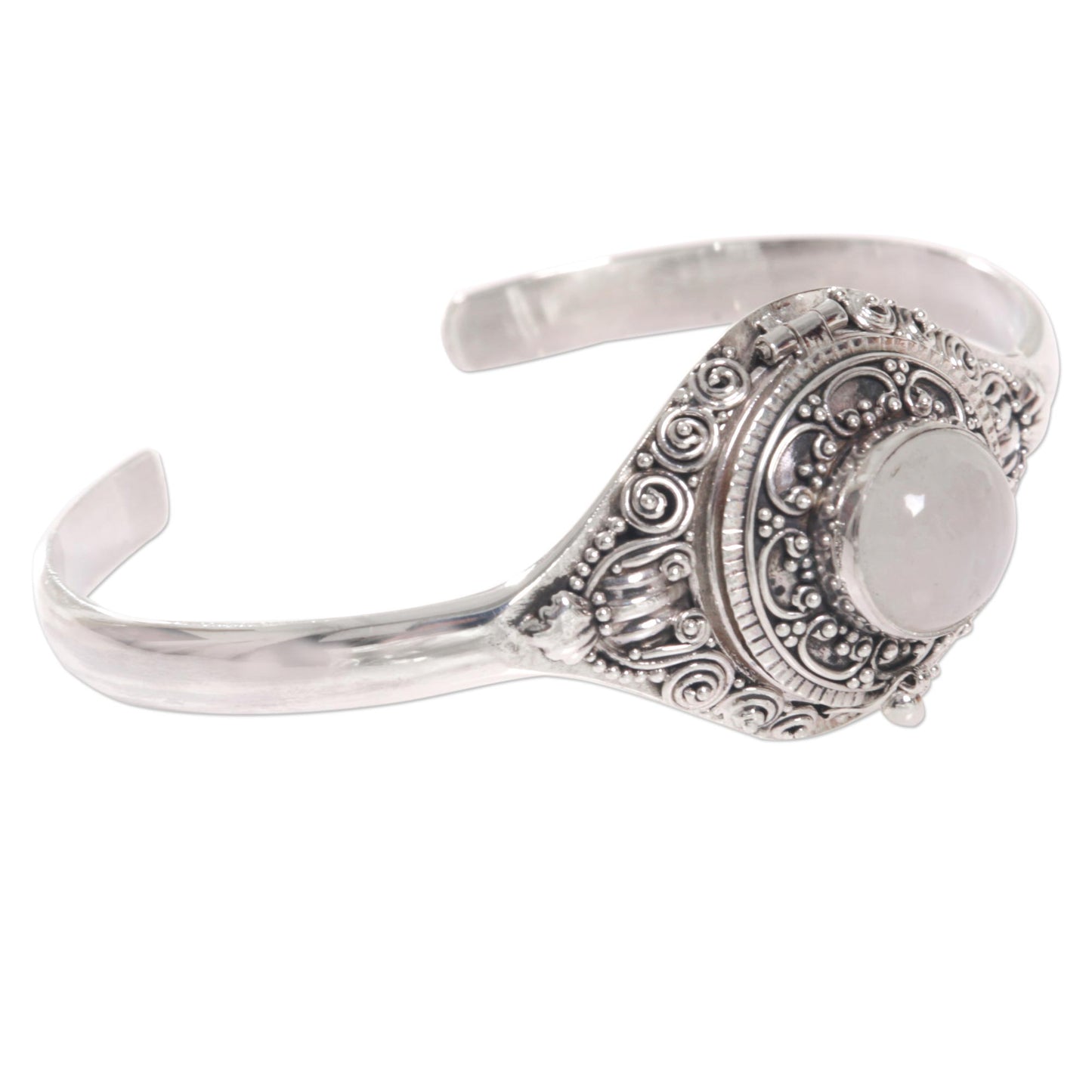 Moon Door Rainbow Moonstone & Silver Cuff Bracelet