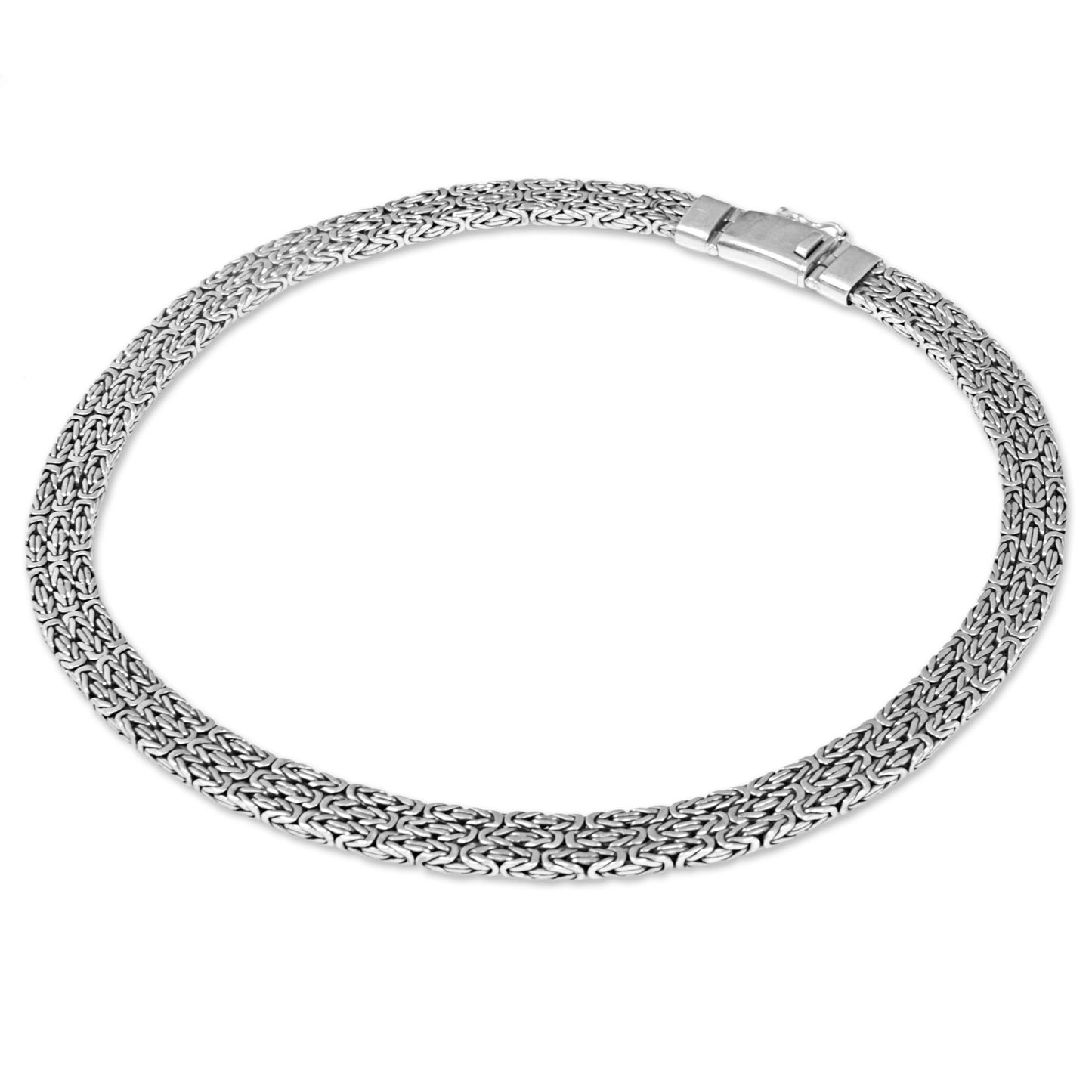 Borobudur Links Silver Chain Necklace