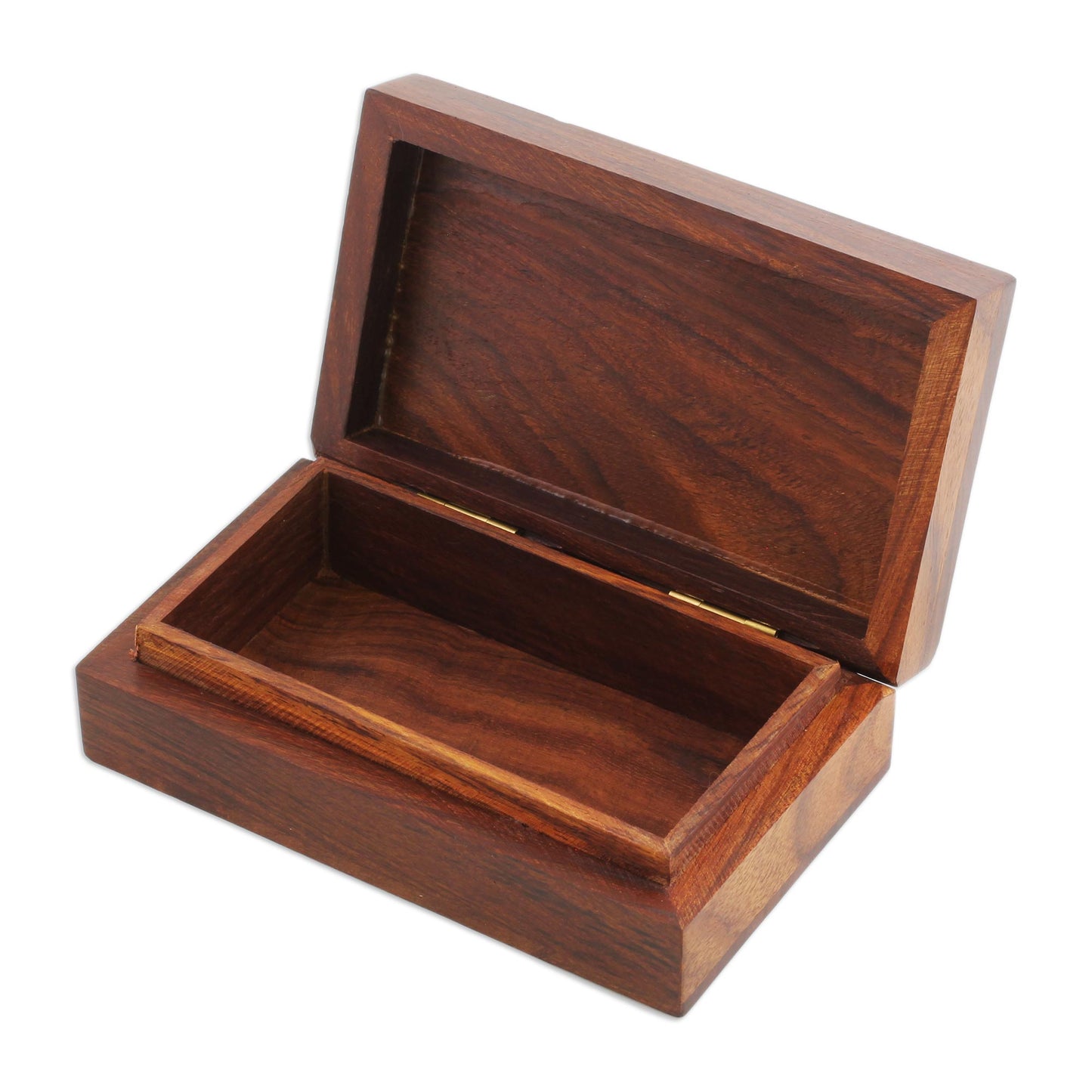 Spring Blossoms Hand Carved Decorative Mango Wood Box from India