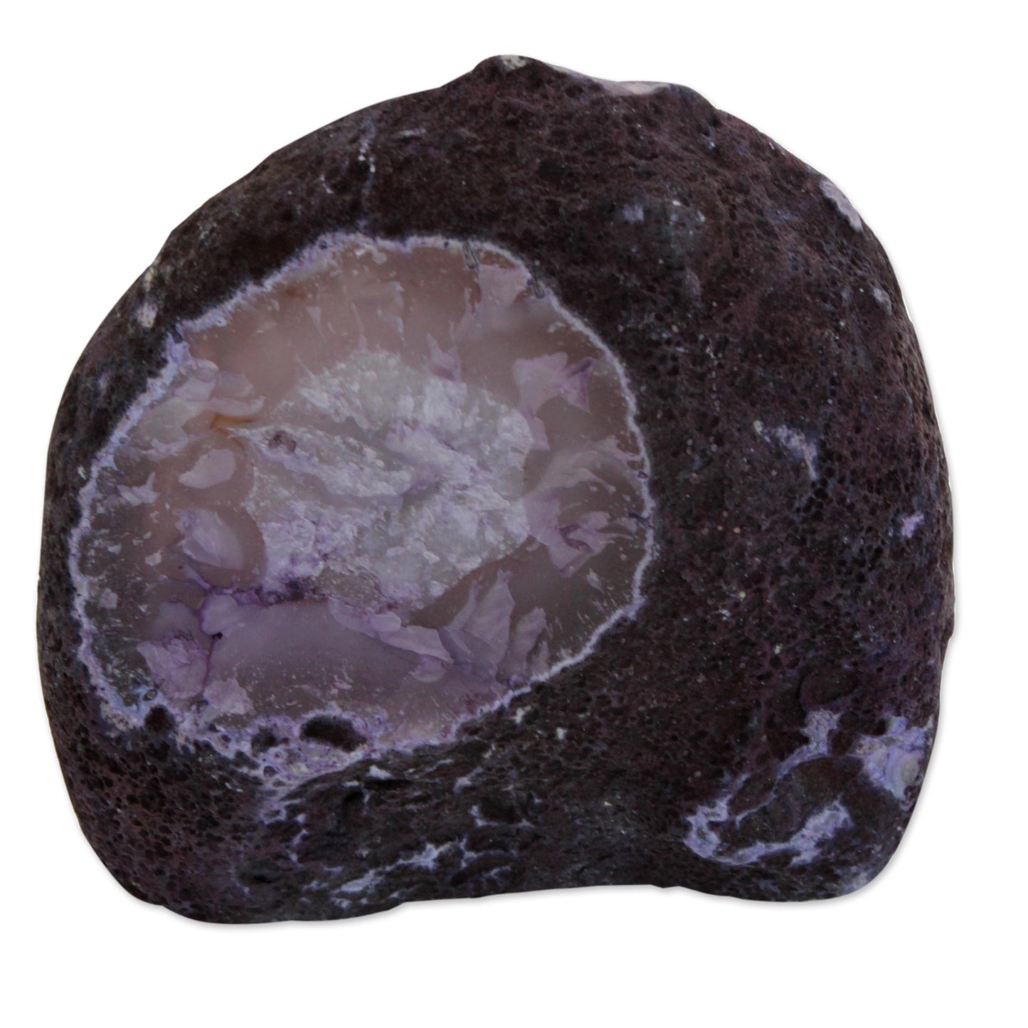 Purple Geode Purple Agate Gemstone Decor Accessory from Brazil