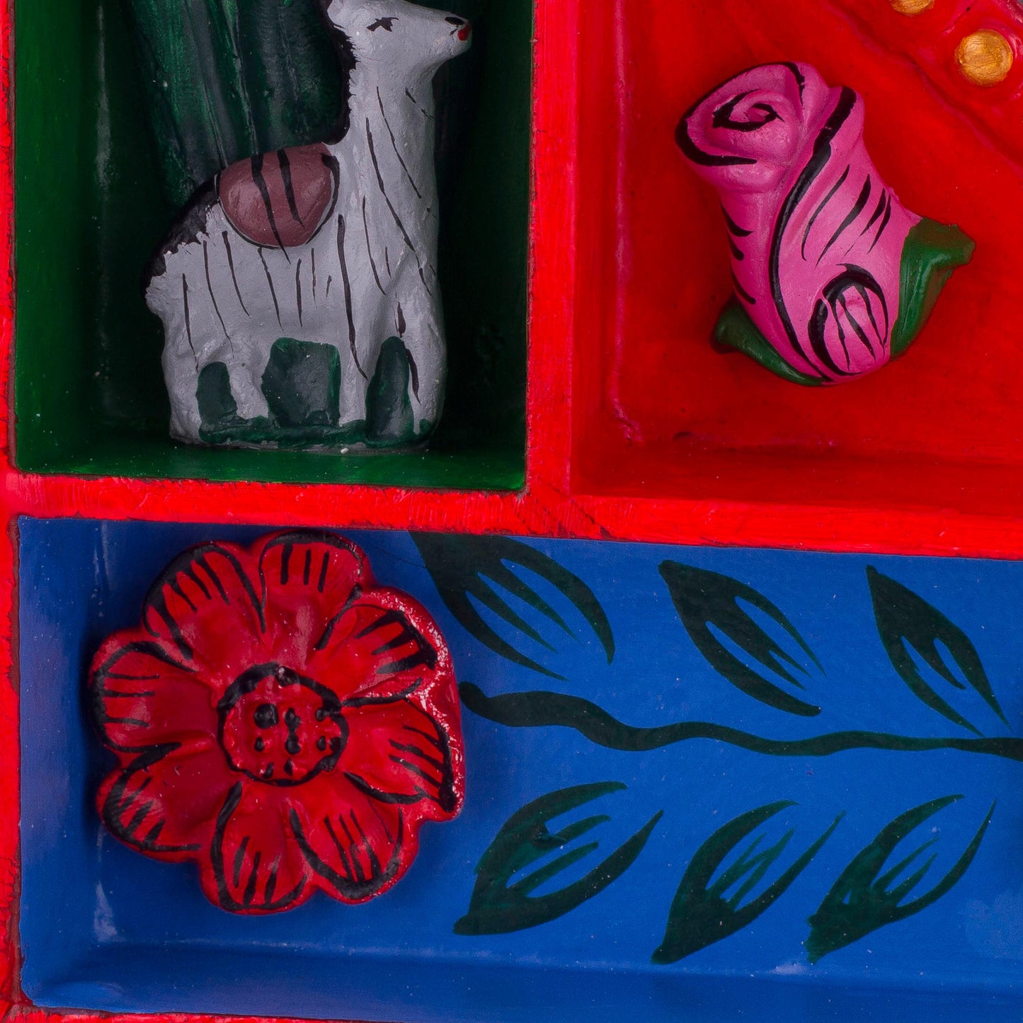 Love Divine Wood Retablo Mirror