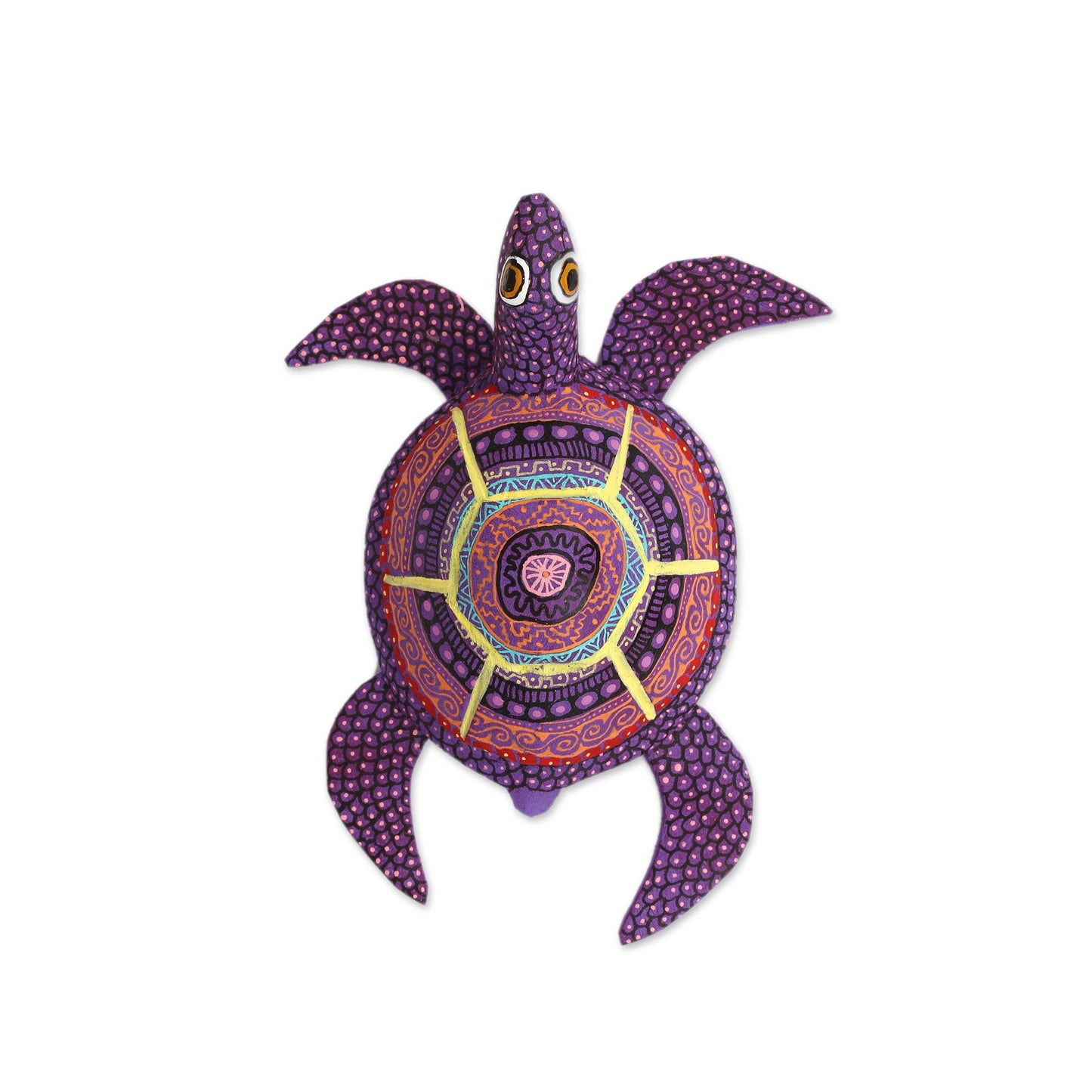 Exquisite Turtle Handcrafted Copal Wood Alebrije Turtle Figurine