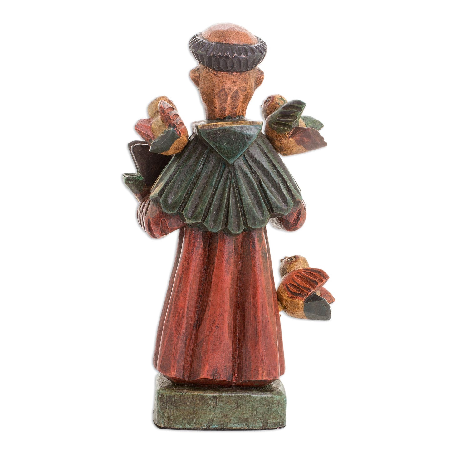 Faithful Servant Hand Painted Pinewood Saint Francis Statuette
